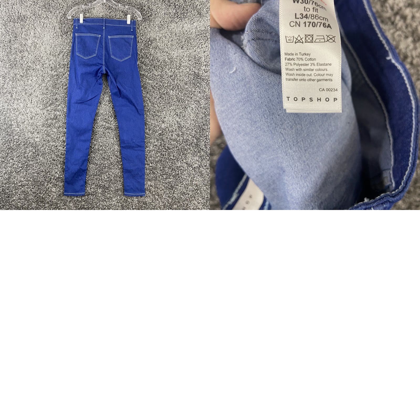 Topshop NEW Topshop Johi Blue Skinny Jegging Women’s 30 Size 30" / US 8 / IT 44 - 9 Thumbnail
