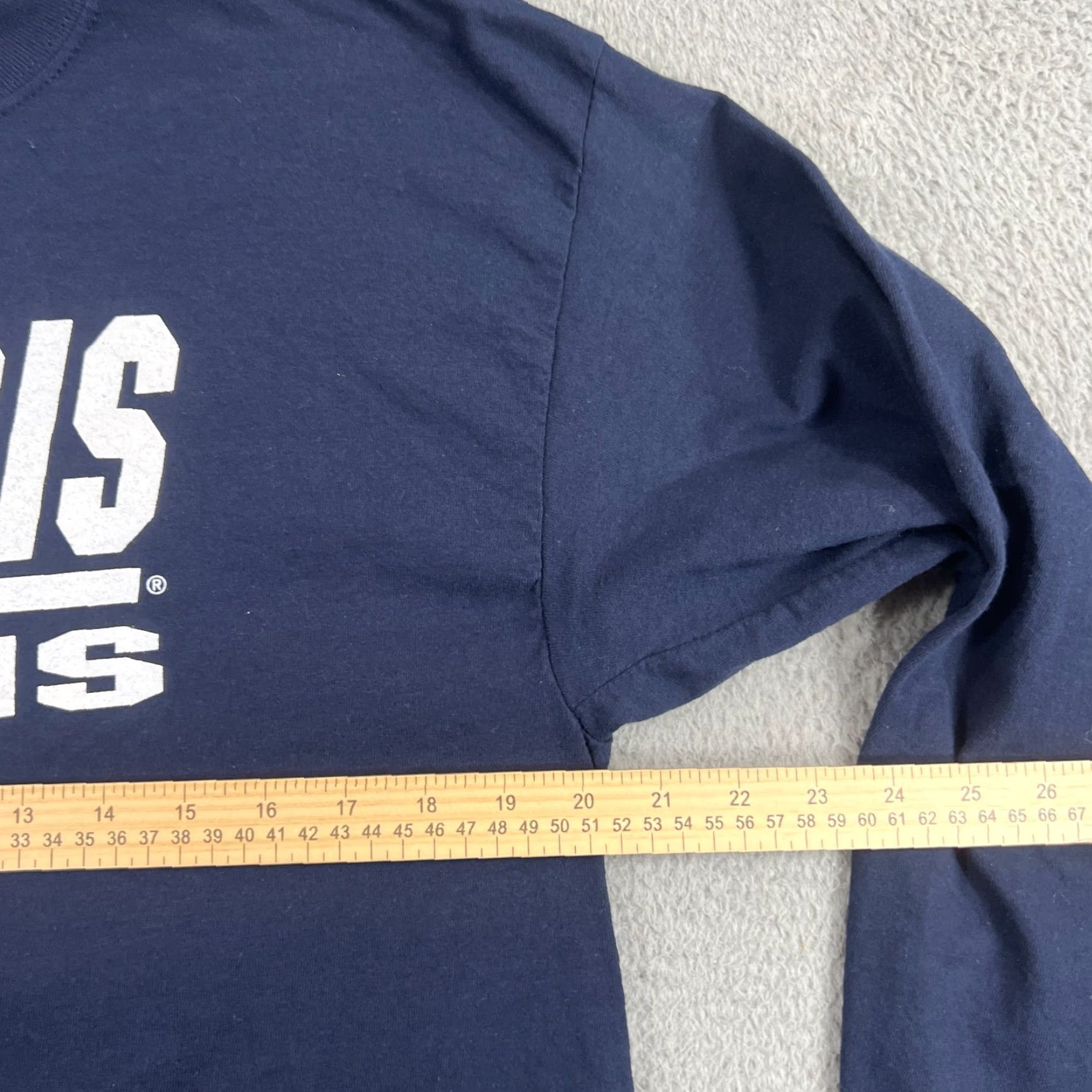 Gildan VINTAGE Illinois Shirt Men L Blue Long Sleeve Gildan Logo Embroidered 90s Hip Hop Classic CottonBlend Pullover/Crew Neck Size US L / EU 52-54 / 3 - 7 Thumbnail