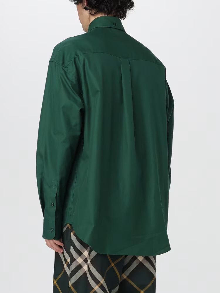 Burberry o1y0426 Solid Color Shirt in Emerald Green Size US L / EU 52-54 / 3 - 3 Thumbnail