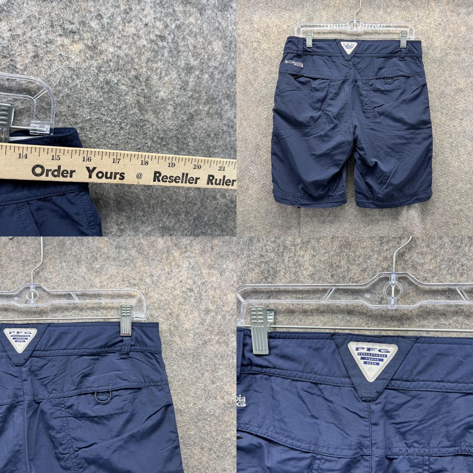 Vintage Columbia Shorts Women 8 Shorts Blue Navy Chino Flat Front Omni Shade PFG Hiking Pants Activewear Casual Travel Size 30" / US 8 / IT 44 - 8 Thumbnail