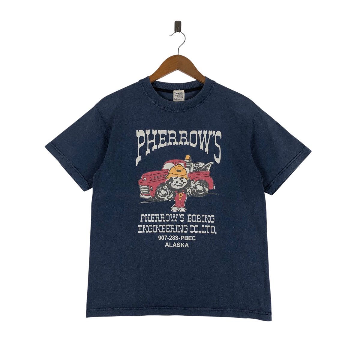 Vintage PHERROWS Boring Engineering Rare Printed T-Shirt Size US M / EU 48-50 / 2 - 1 Thumbnail