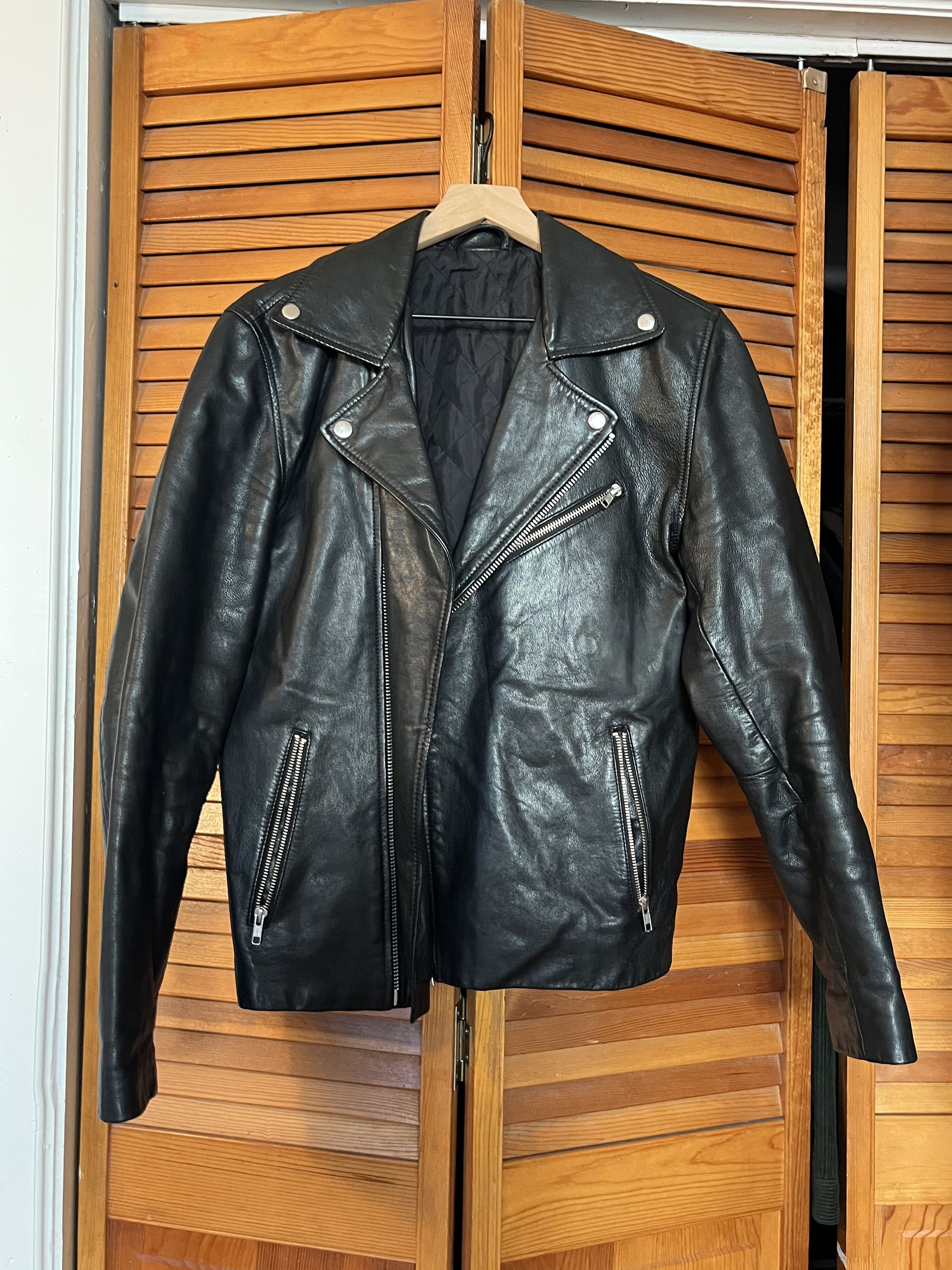 Asos Leather Moto Jacket Size US S / EU 44-46 / 1 - 1 Thumbnail