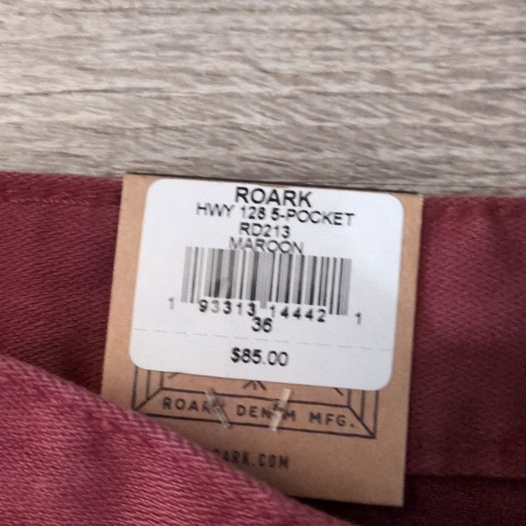 Roark Roark Hwy 128 5 Pocket Maroon Straight Fit Jeans Size 36 Size US 36 / EU 52 - 3 Thumbnail