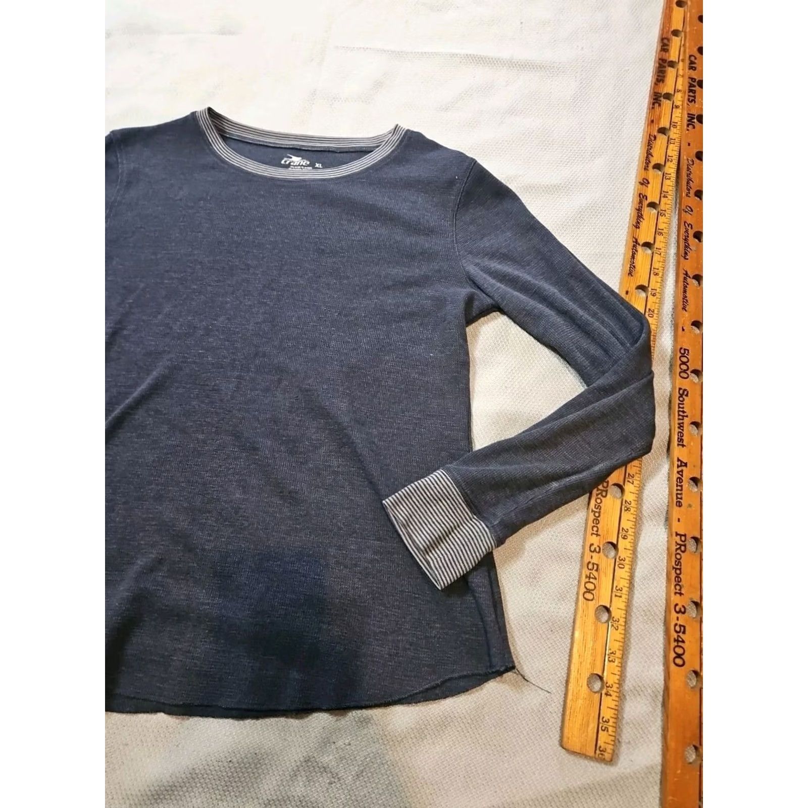 Layer 8 Crane Shirt Mens XL Blue Thermal Base Layer Waffle Knit Casual Tee Top Size US XL / EU 56 / 4 - 4 Thumbnail