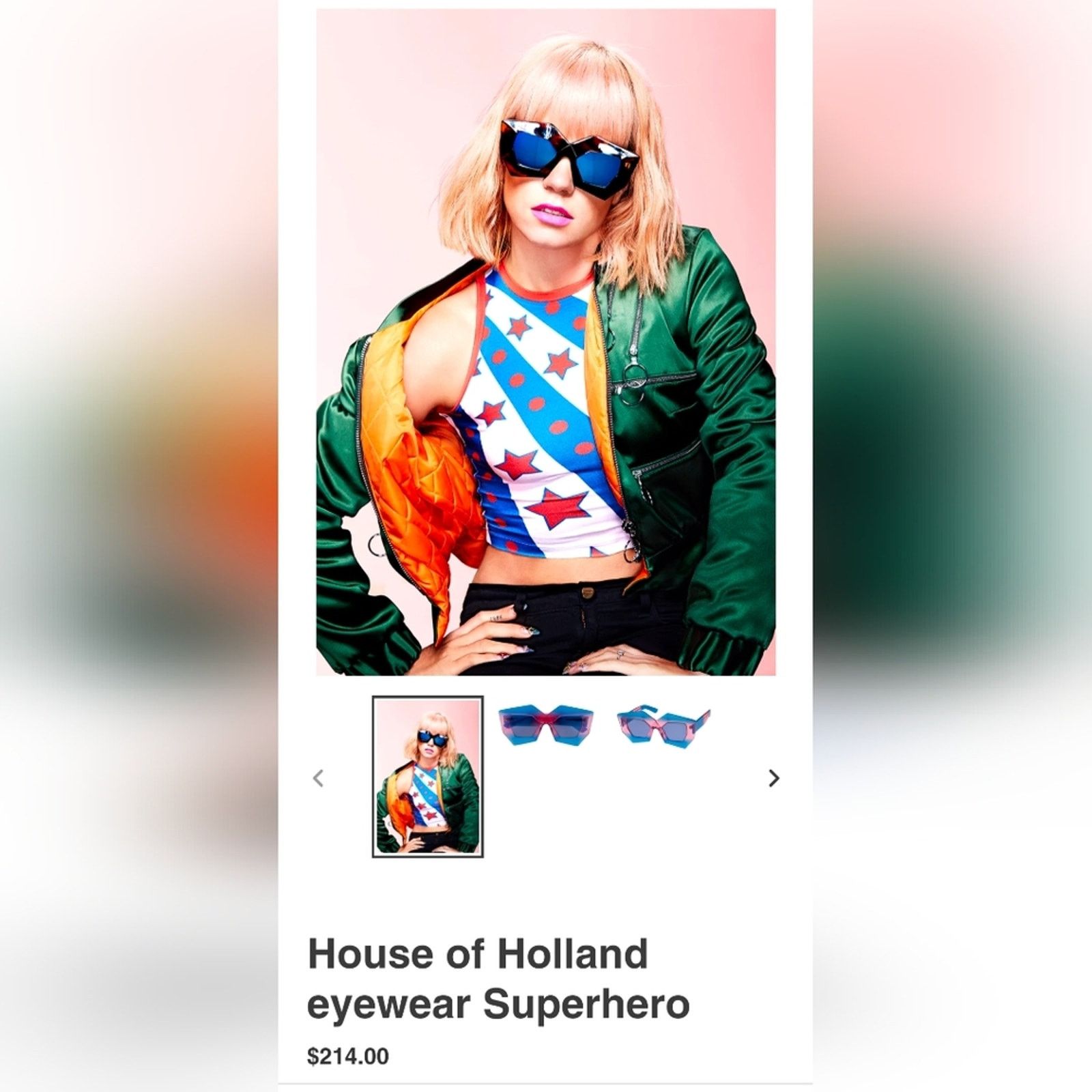 House Of Holland House of Holland SUPERHERO Sunglasses 🖤 New without tags! Size ONE SIZE - 6 Thumbnail