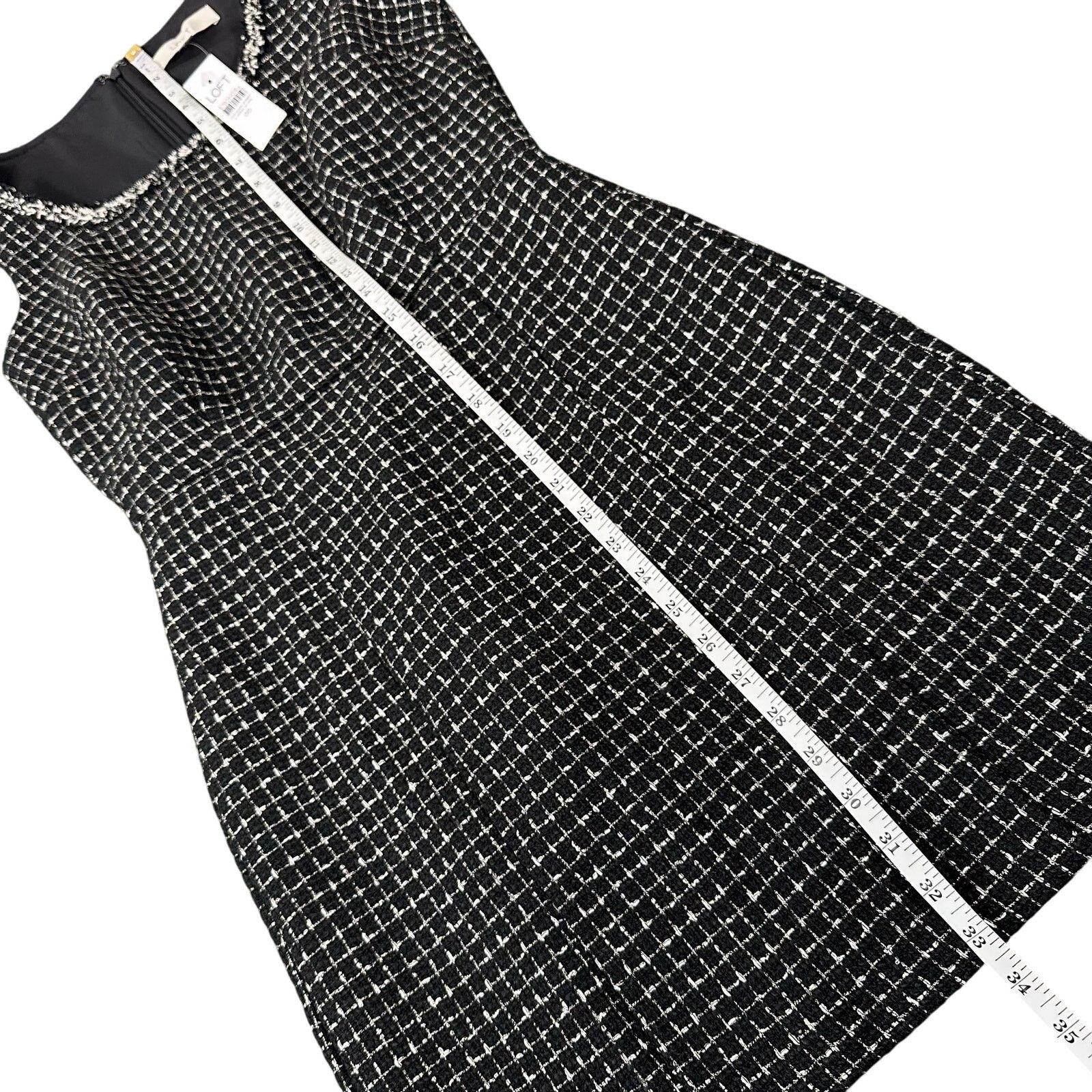 Loft Loft Women's Metallic Tweed Mini Flare Dress Size 00 Size XXS / US 00 / IT 34 - 5 Thumbnail
