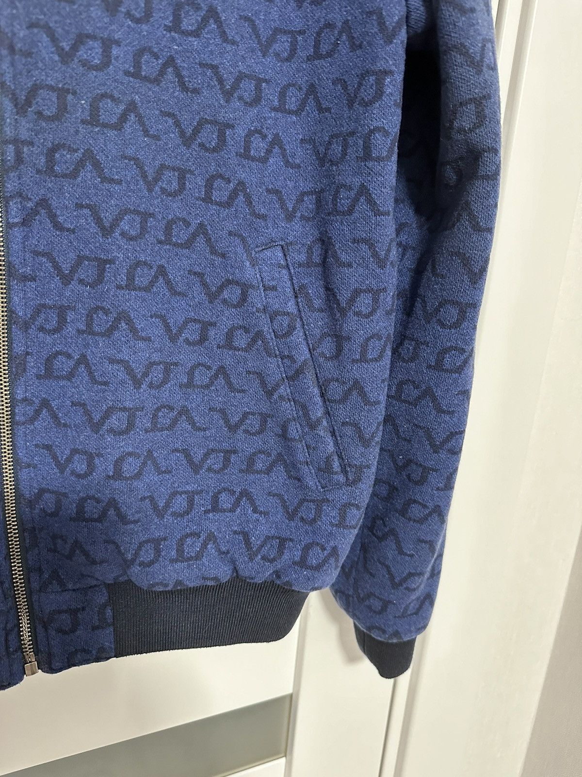 Versace Versace Bomber Jacket Wool Monogram Lampo Size US L / EU 52-54 / 3 - 7 Thumbnail
