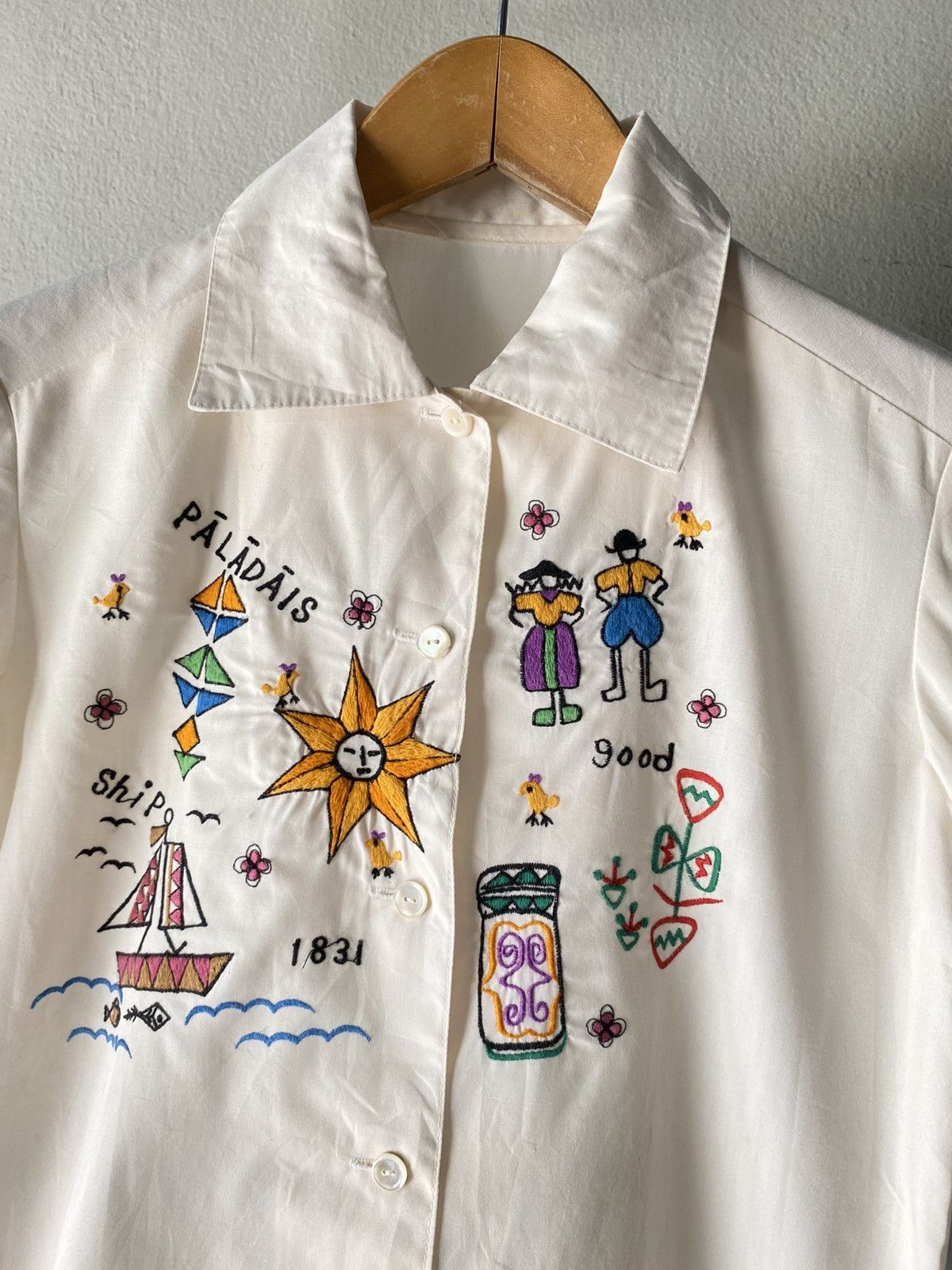 Japanese Brand × Vintage Embroidered Shirt Size S / US 4 / IT 40 - 3 Thumbnail