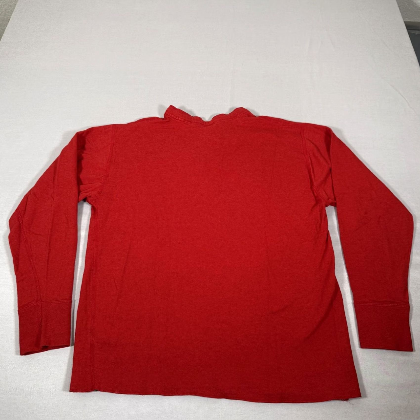 Vintage L.L.Bean Shirt Mens Large Red Thermal Henley Long Sleeve Outdoor Tee Size US L / EU 52-54 / 3 - 7 Thumbnail