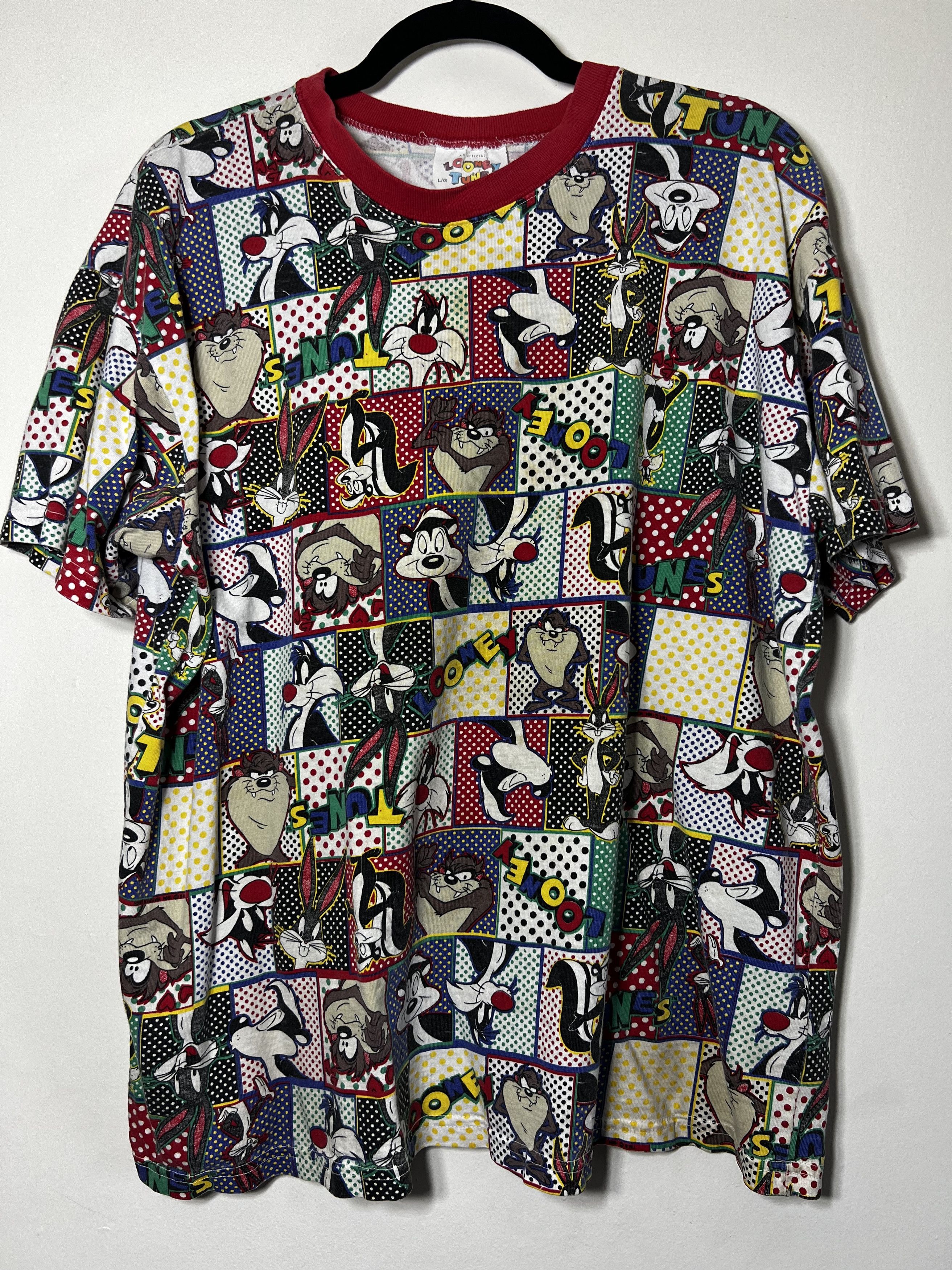 Vintage Vintage 1994 Looney Tunes Cartoon All Over Print T-Shirt Size US L / EU 52-54 / 3 - 1 Thumbnail
