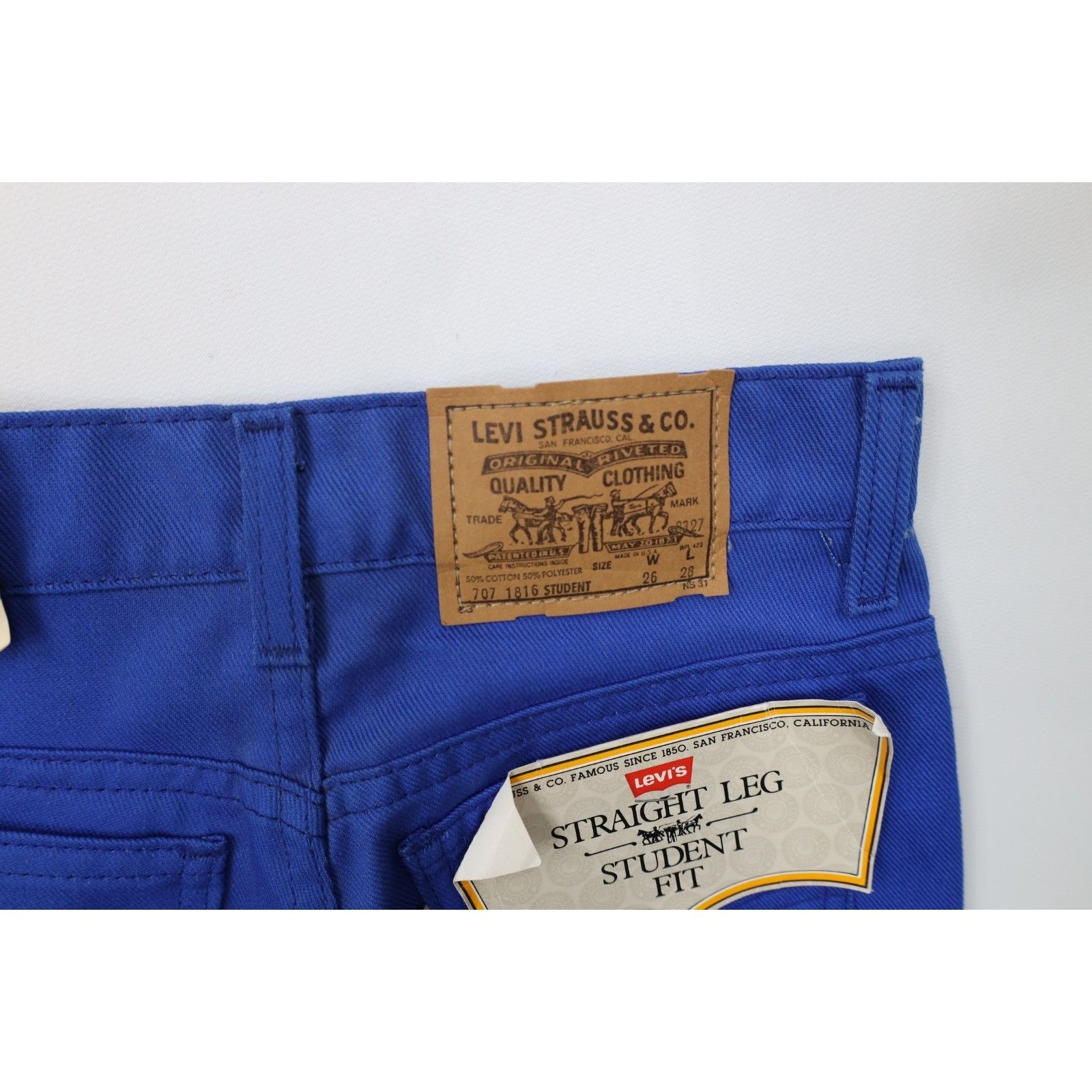 Levi's Deadstock Vintage 80s Levis 707 Student Straight Leg Jeans Size 26" / US 2 / IT 38 - 13 Thumbnail