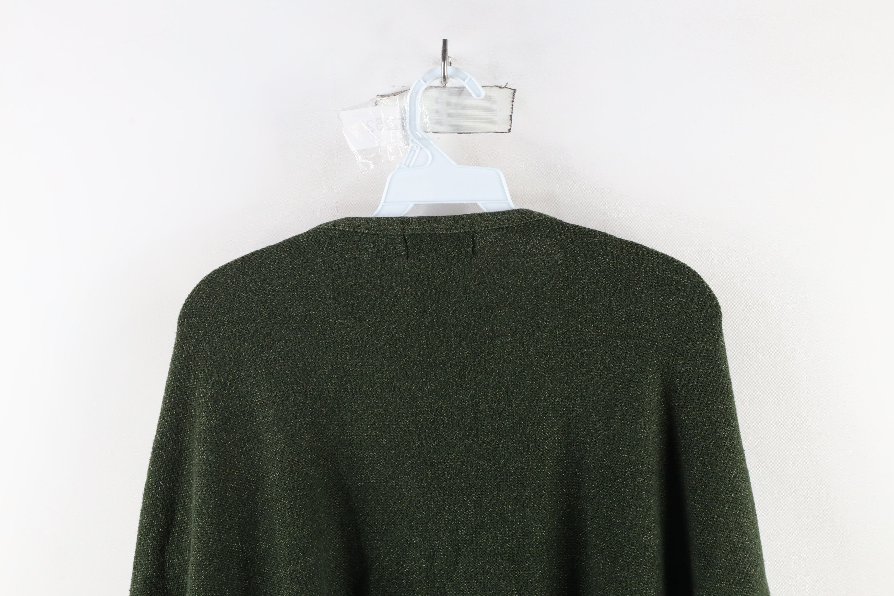 Vintage Vintage 90s Streetwear Boxy Fit Marled Knit Sweater Green Size US XXL / EU 58 / 5 - 8 Thumbnail