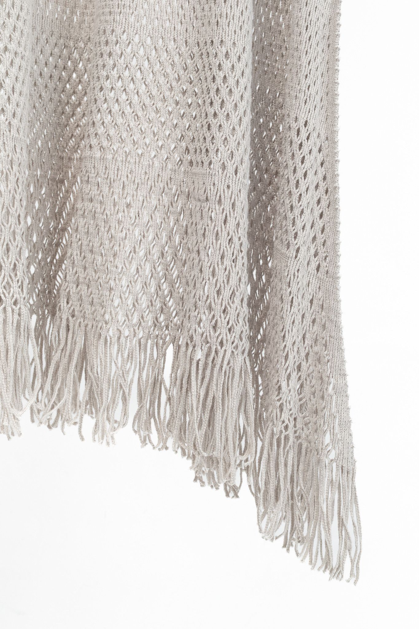 Issey Miyake Issey Miyake Fete Grey Mesh-Knit Fringe-Hem Maxi Dress Size M / US 6-8 / IT 42-44 - 6 Thumbnail