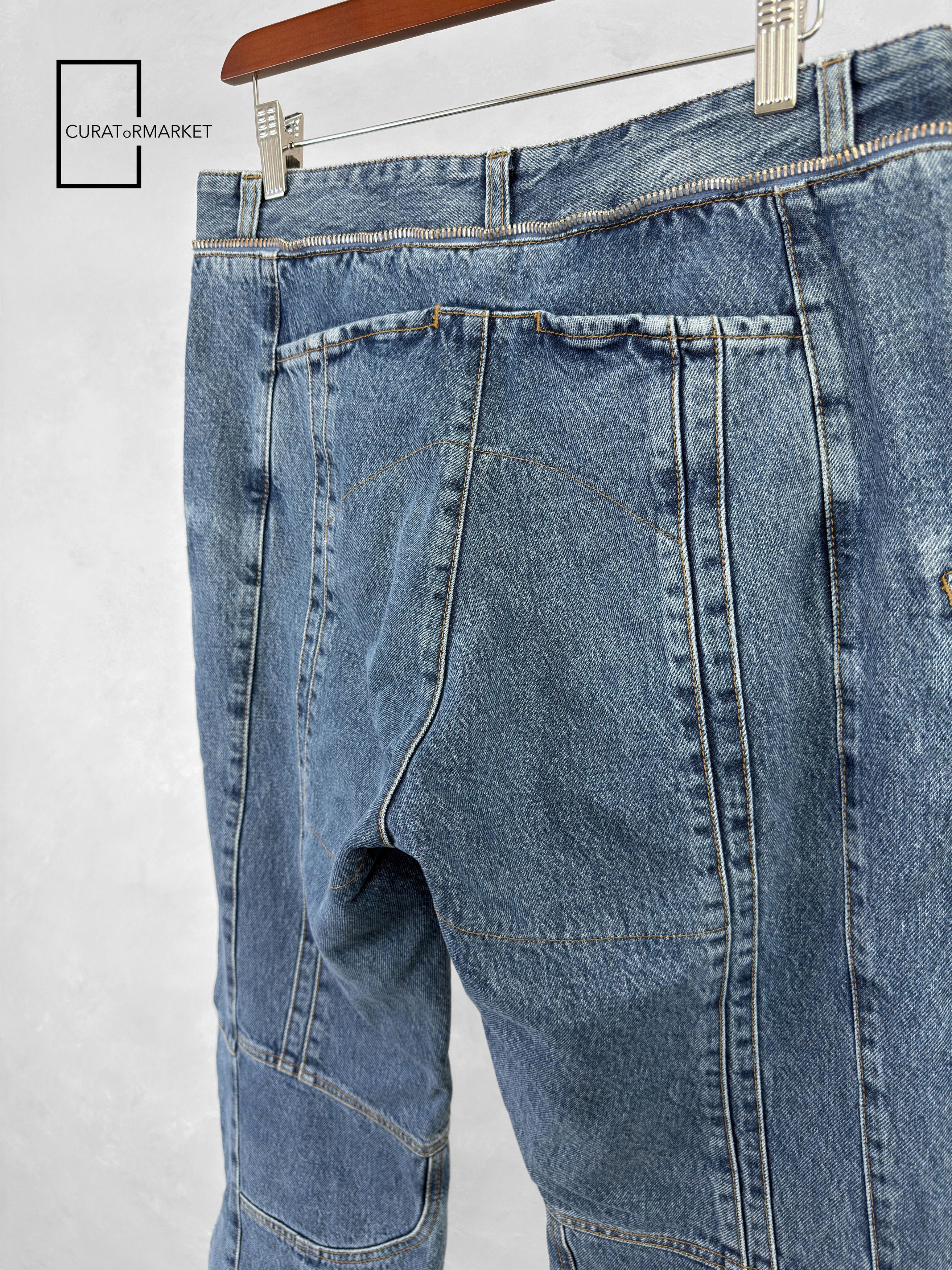 Vetements Multi Zip Embroidered Pocket Patch Biker Runway Jeans FW20 Size US 30 / EU 46 - 4 Thumbnail