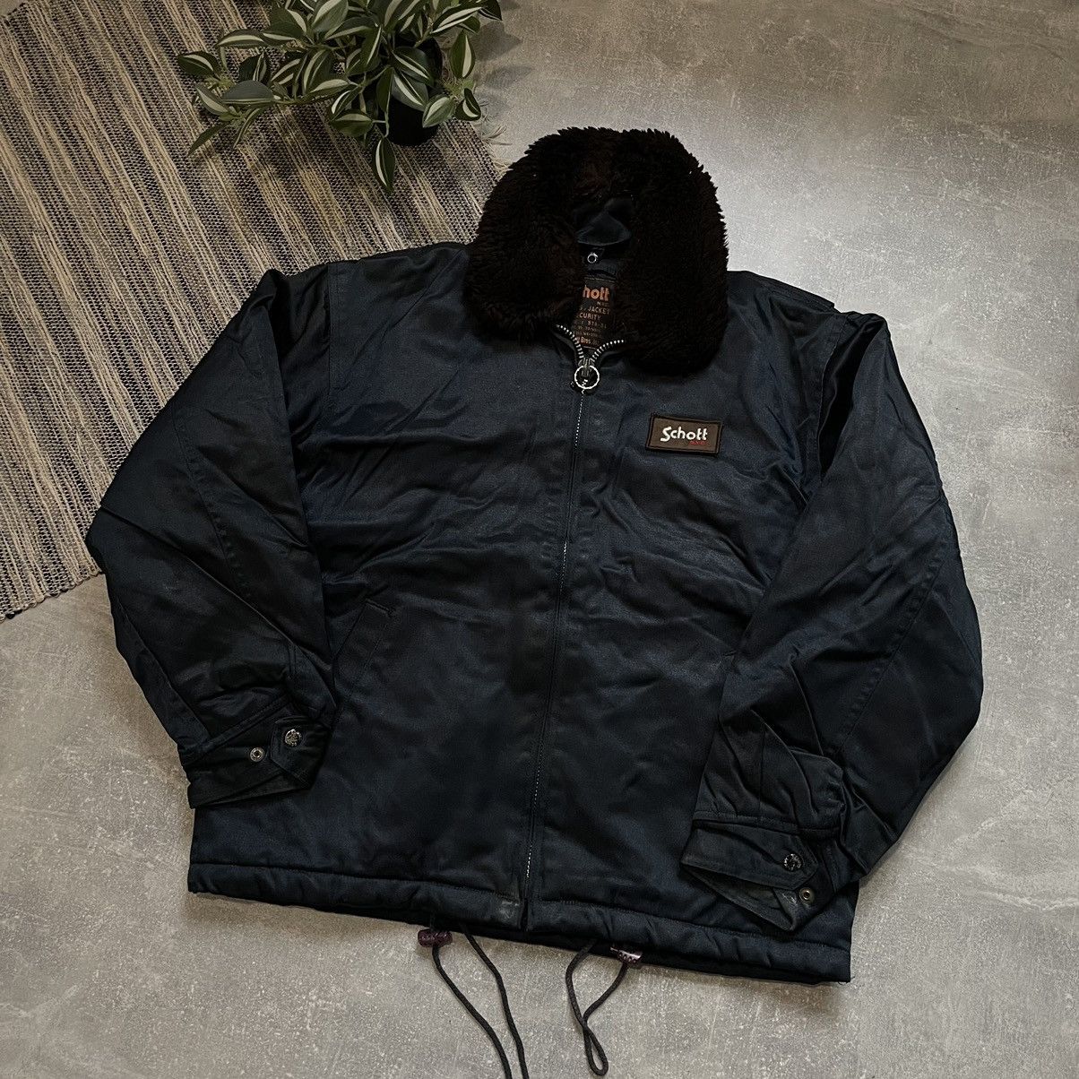 ブラック　usa製　ALPHA 90s SCHOTT MA-1 jacket