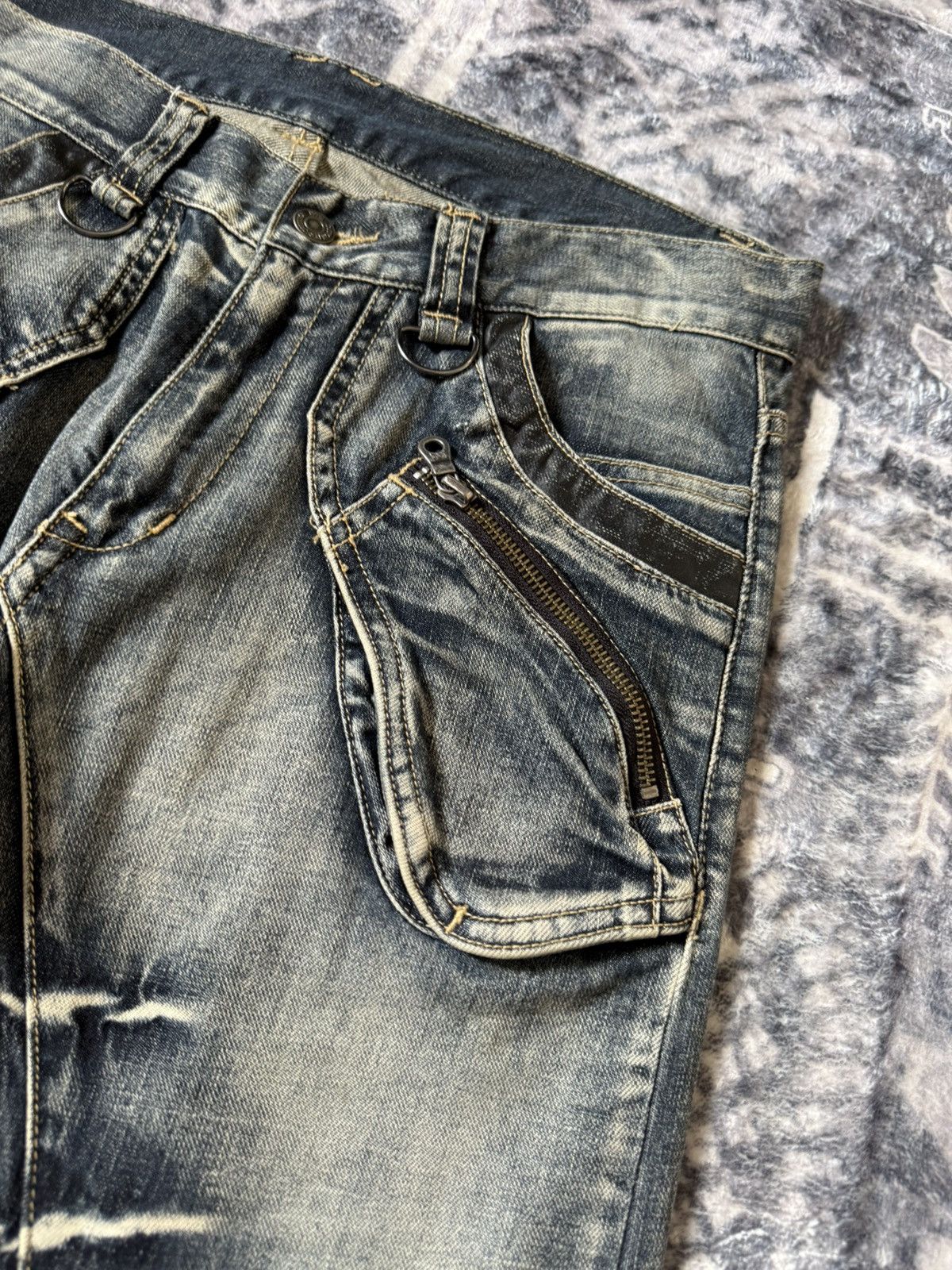 PPFM × The Smiths 2000s PPFM Japan Curve Leg Gun Pocket Jeans Size US 30 / EU 46 - 10 Thumbnail