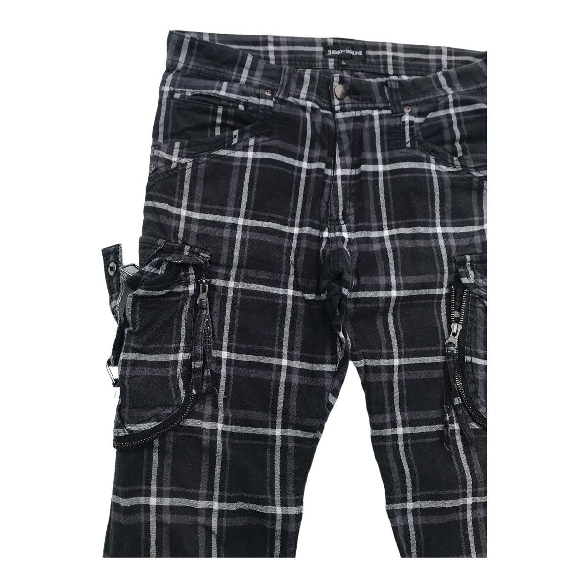 Other 31040=Skkone Checked Multipocket Utility Cargo Pants Size US 30 / EU 46 - 5 Thumbnail