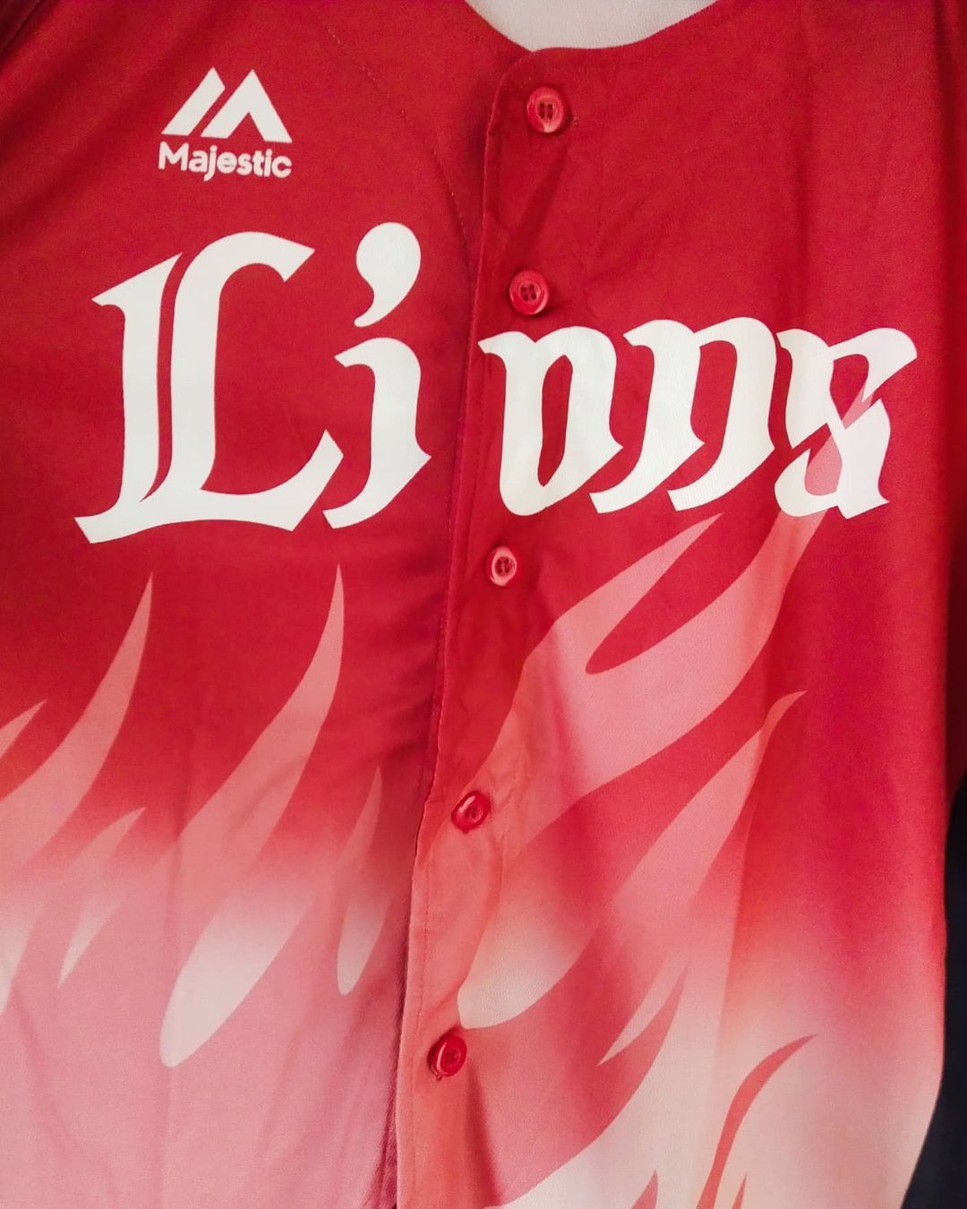 Japanese Brand × Majestic Lions Majestic Red Baseball Jersey Size US S / EU 44-46 / 1 - 2 Thumbnail