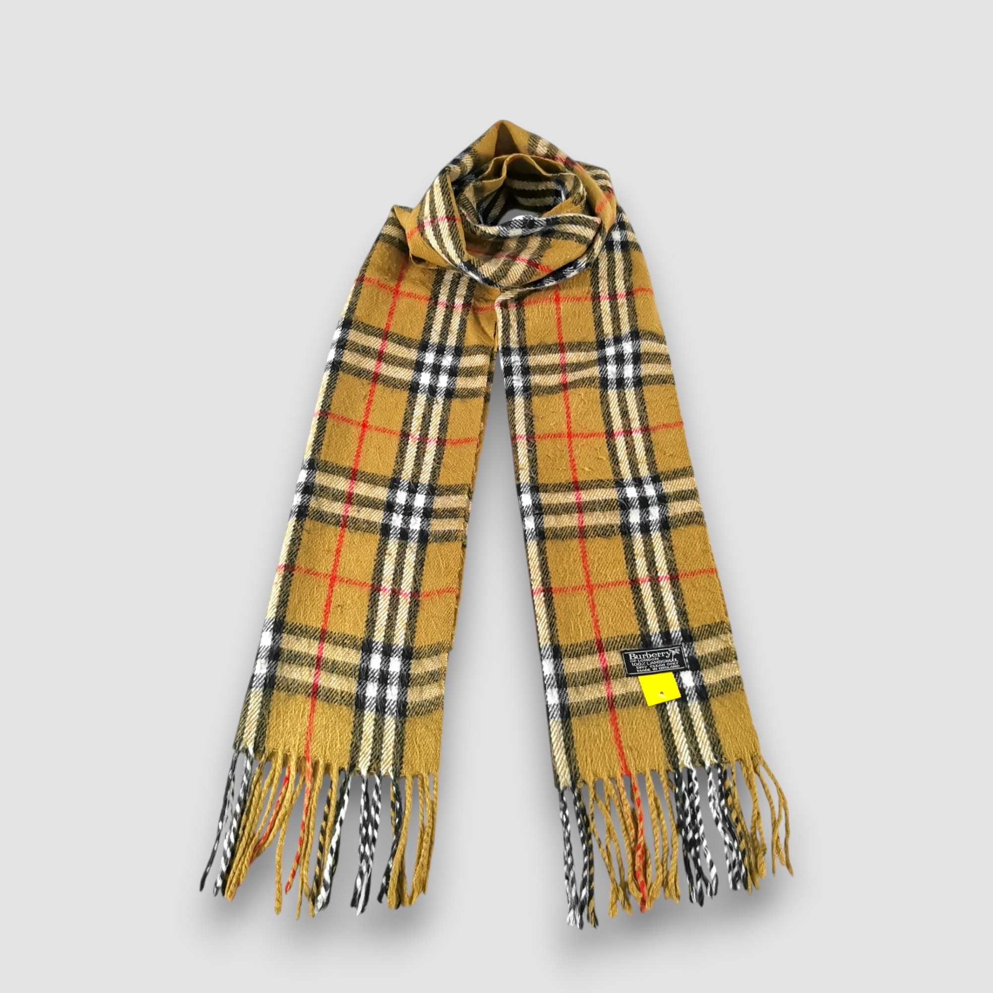 Burberry Vintage Burberry Scarf Muffler Wool Fringe Winter Scarves Size ONE SIZE - 4 Thumbnail