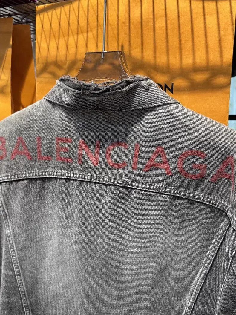 Balenciaga Balenciaga Distressed Denim Jacket. Size US XS / EU 42 / 0 - 5 Thumbnail
