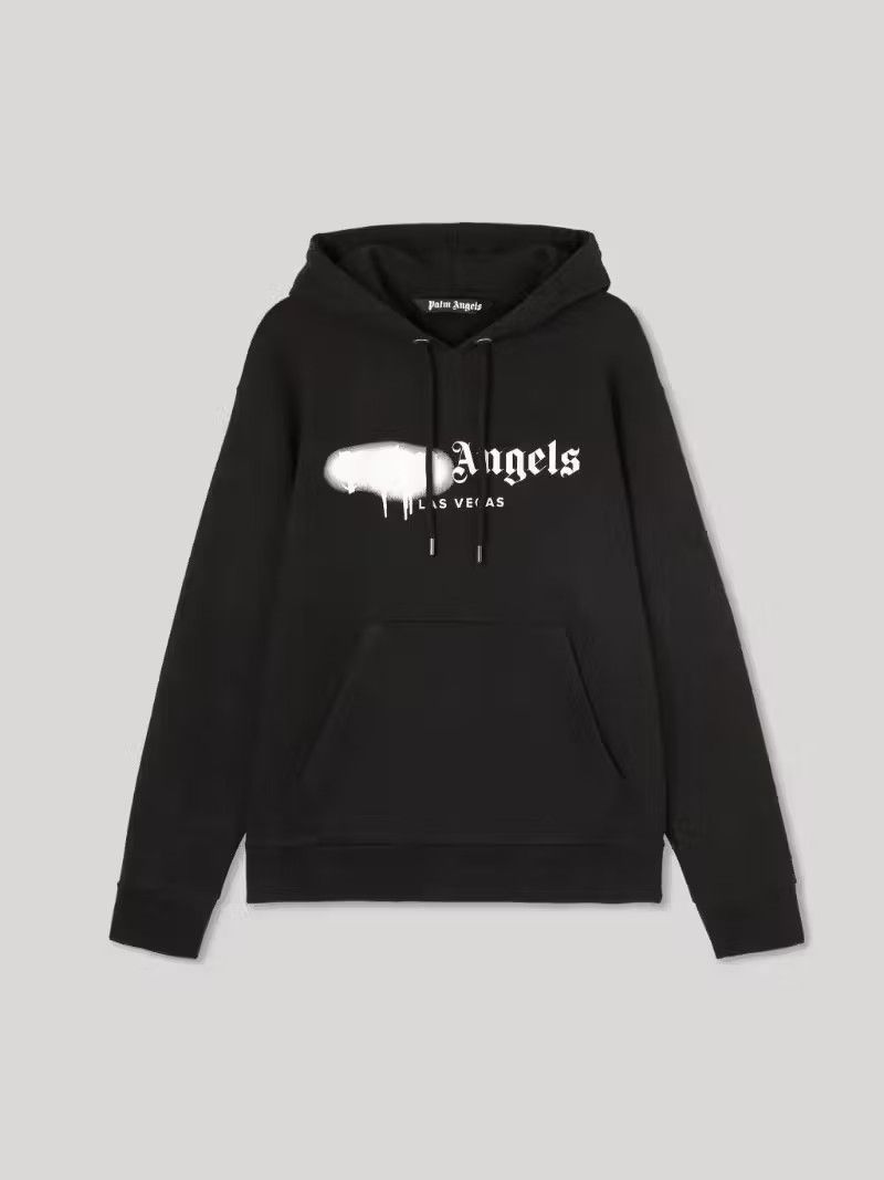 Palm Angels Las Vegas Sprayed Hoodie in Black Size US L / EU 52-54 / 3 - 1 Thumbnail