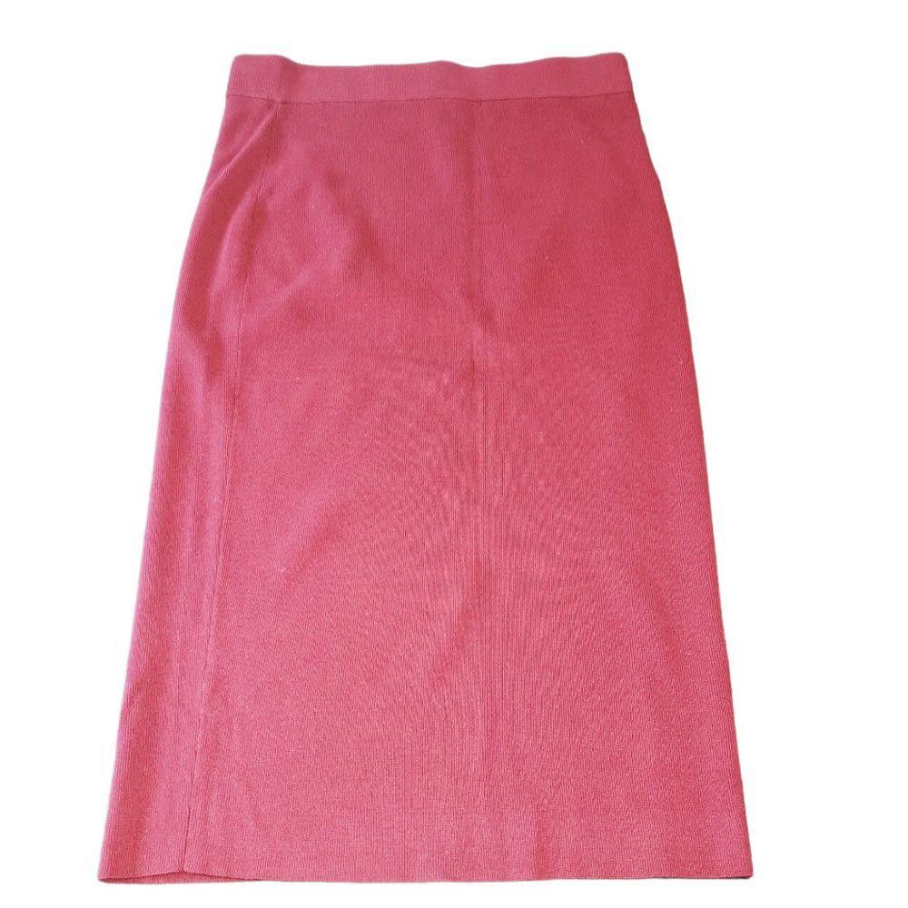 Designer CT495 Open Edit Maroon Sweater Straight Skirt XL Size 40" / US 18 - 1 Thumbnail