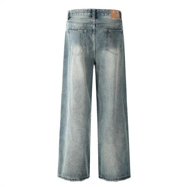 Japanese Brand VIBE American retro men's loose punk distressed washed jeans Size US 32 / EU 48 - 3 Thumbnail