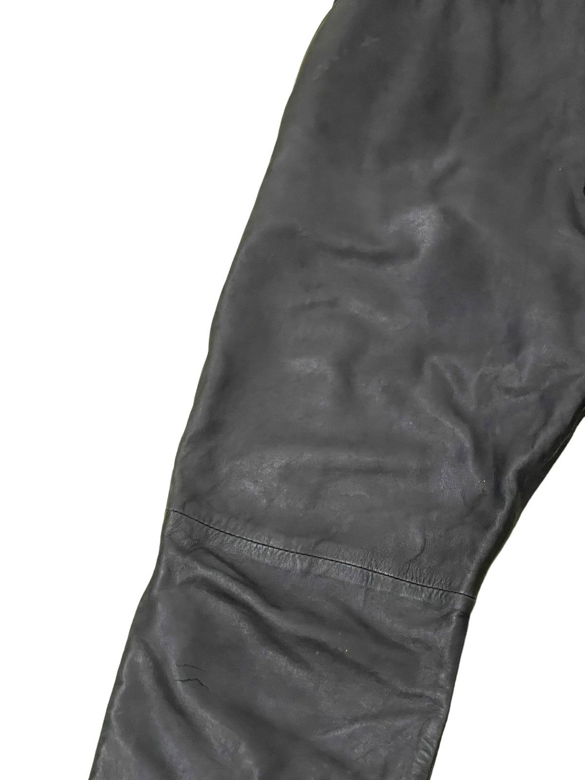 Le Grande Bleu (L.G.B.) Leather Pant Unknown Vtg Japan Baggy Tapered 8🟦7 Size US 32 / EU 48 - 6 Thumbnail