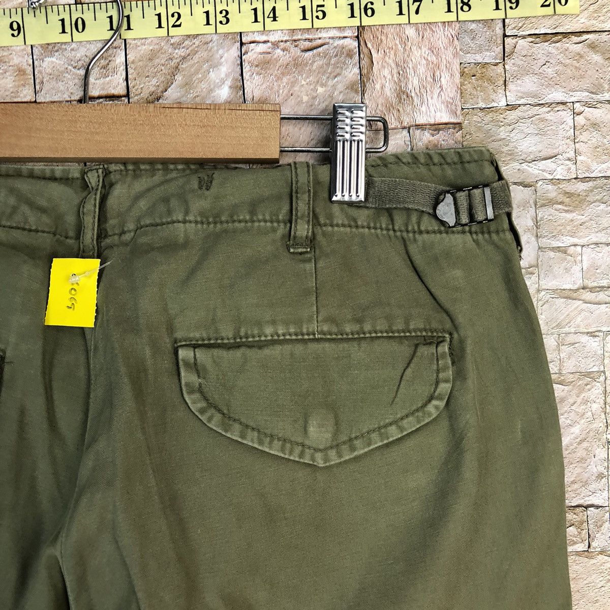 Japanese Brand Back Number Green Cargo Multipocket Pants #A734 Size US 31 - 17 Thumbnail