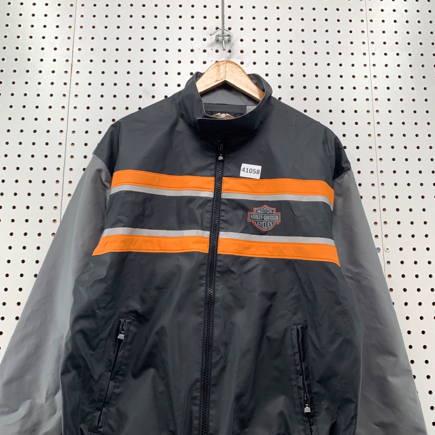 Harley Davidson Vintage Harley Davidson Windbreaker Rain Jacket Men XS Black Orange PVC Softshell 90s Motorcycle Outerwear Size US XS / EU 42 / 0 - 4 Thumbnail
