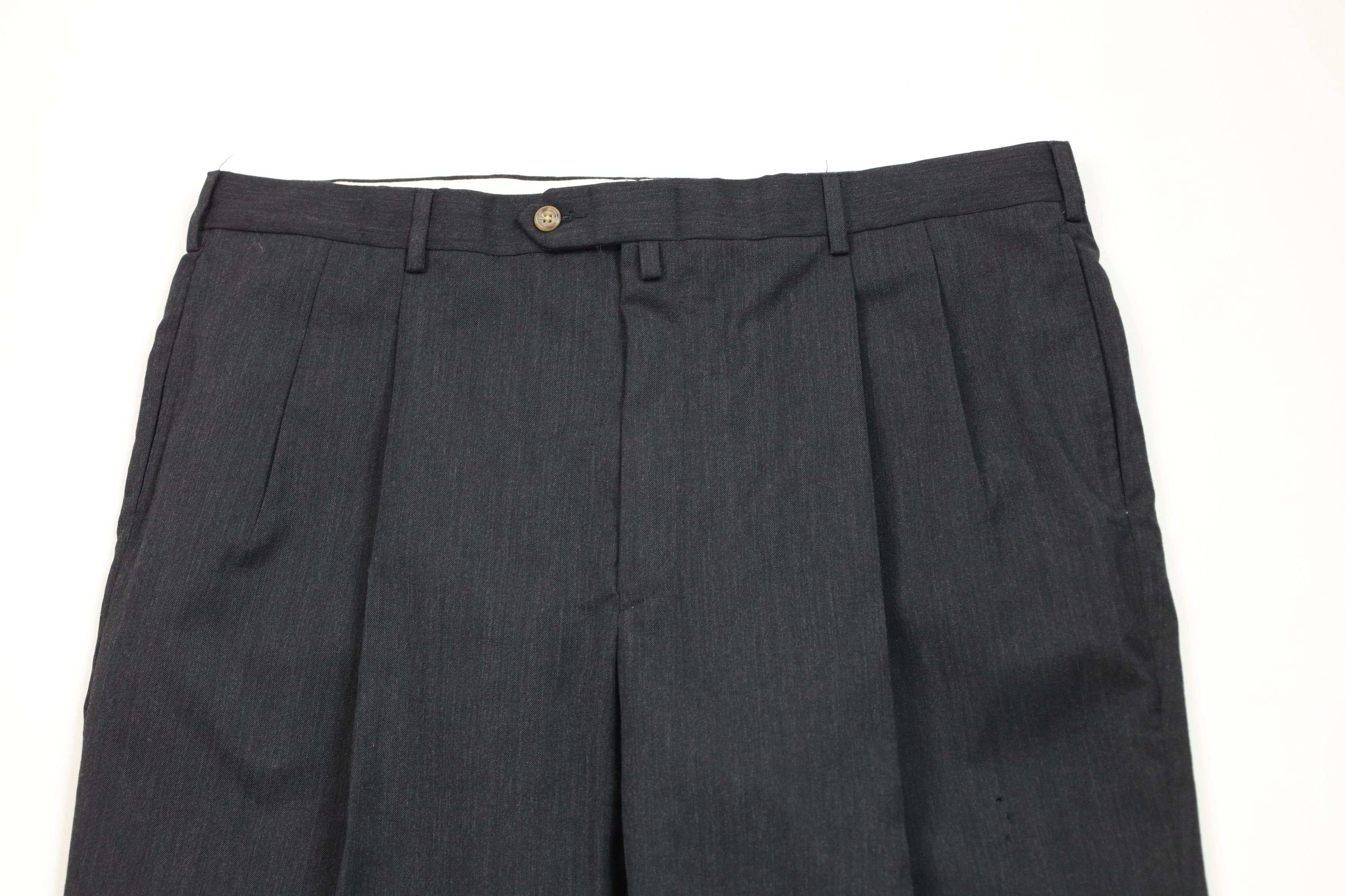 Tommy Hilfiger × Vintage Vintage 90s Tommy Hilfiger Wool Chino Pants Charcoal Gray Size US 40 / EU 56 - 2 Thumbnail