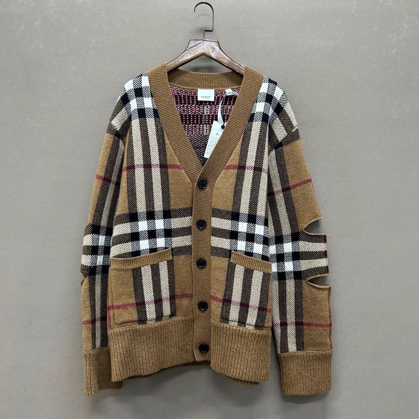 Burberry Multi Plaid V-Neck Button-Up Cardigan XS Size US XS / EU 42 / 0 - 1 Thumbnail