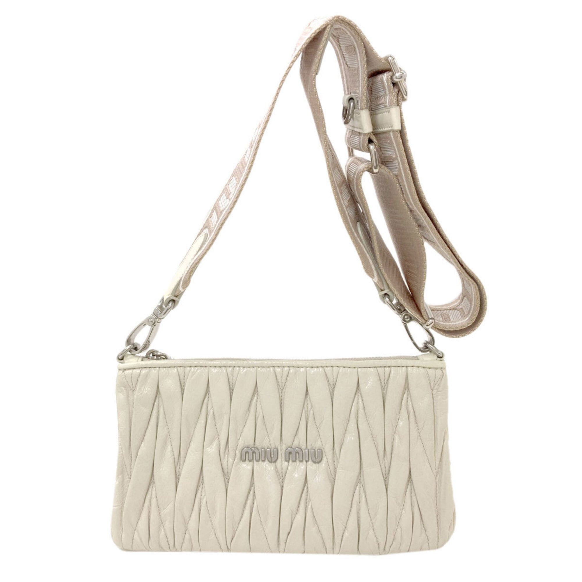 Miu Miu Miu Miu Miu Matelassé Shoulder Bag, Calfskin, Women's MIUMIU Size ONE SIZE - 1 Thumbnail