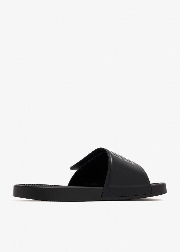 Givenchy o1srvl11e1024 Slide Flat Sandals in Black Size US 9 / EU 42 - 3 Thumbnail