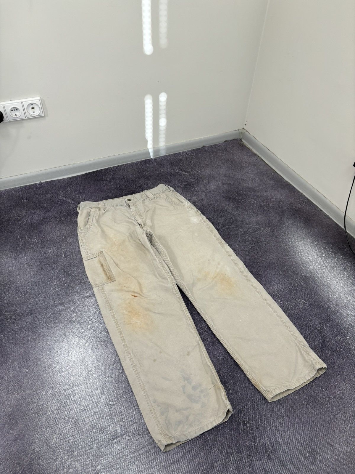 Carhartt Vintage Carhartt Beige Work Hype Carpenter Baggy Pants Size US 36 / EU 52 - 9 Thumbnail