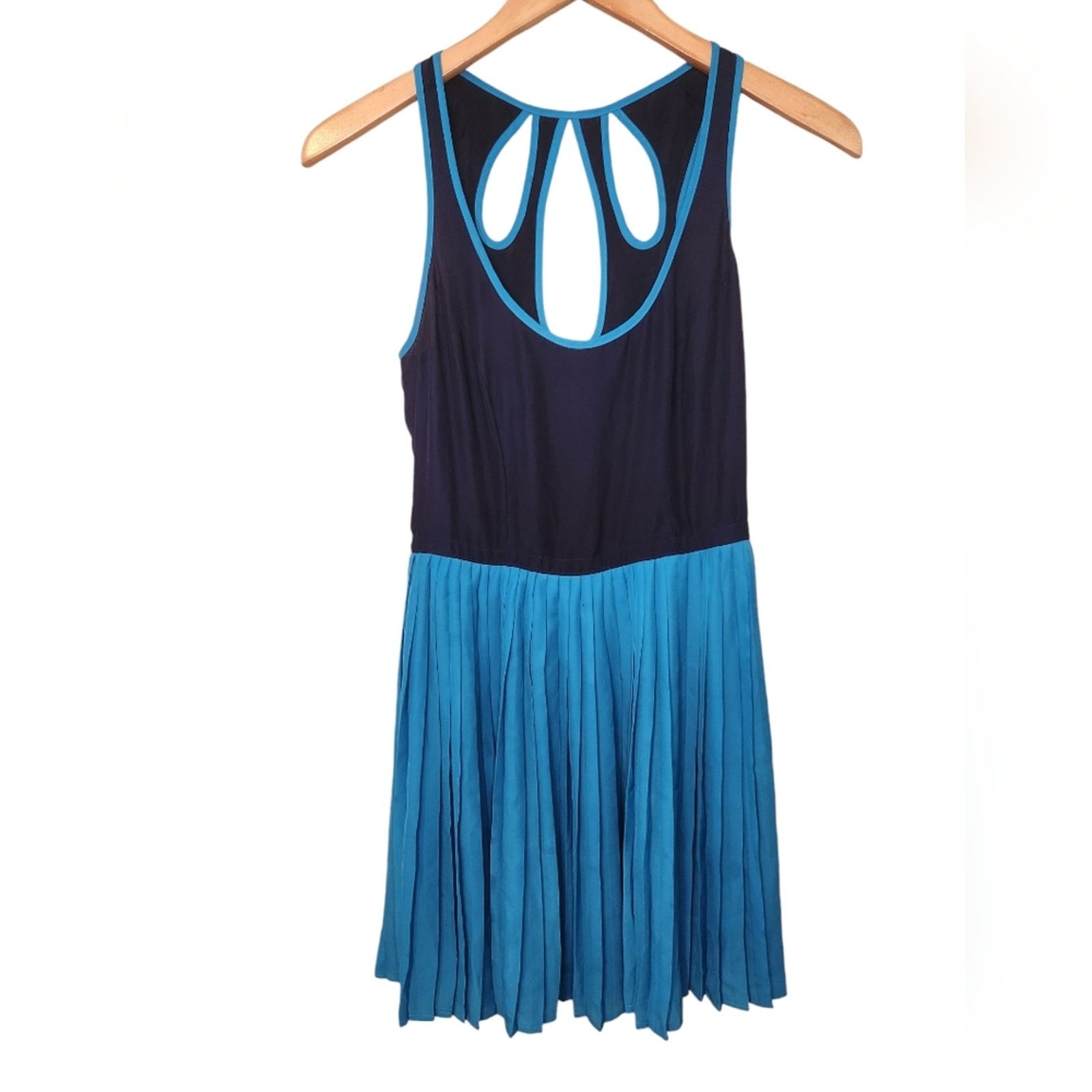 Urban Outfitters Urban Outfitters Cooperative Blue Pleated Mini Dress 2 Size XS / US 0-2 / IT 36-38 - 2 Thumbnail