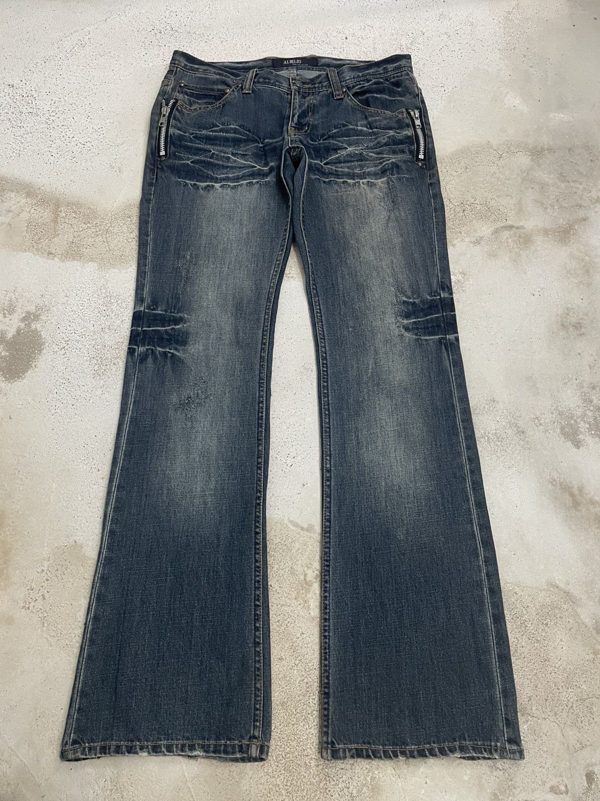 Le Grande Bleu (L.G.B.) Al Delio LGB Sick Mud Flare Archive Pant Whisker Distressed Size US 32 / EU 48 - 3 Thumbnail