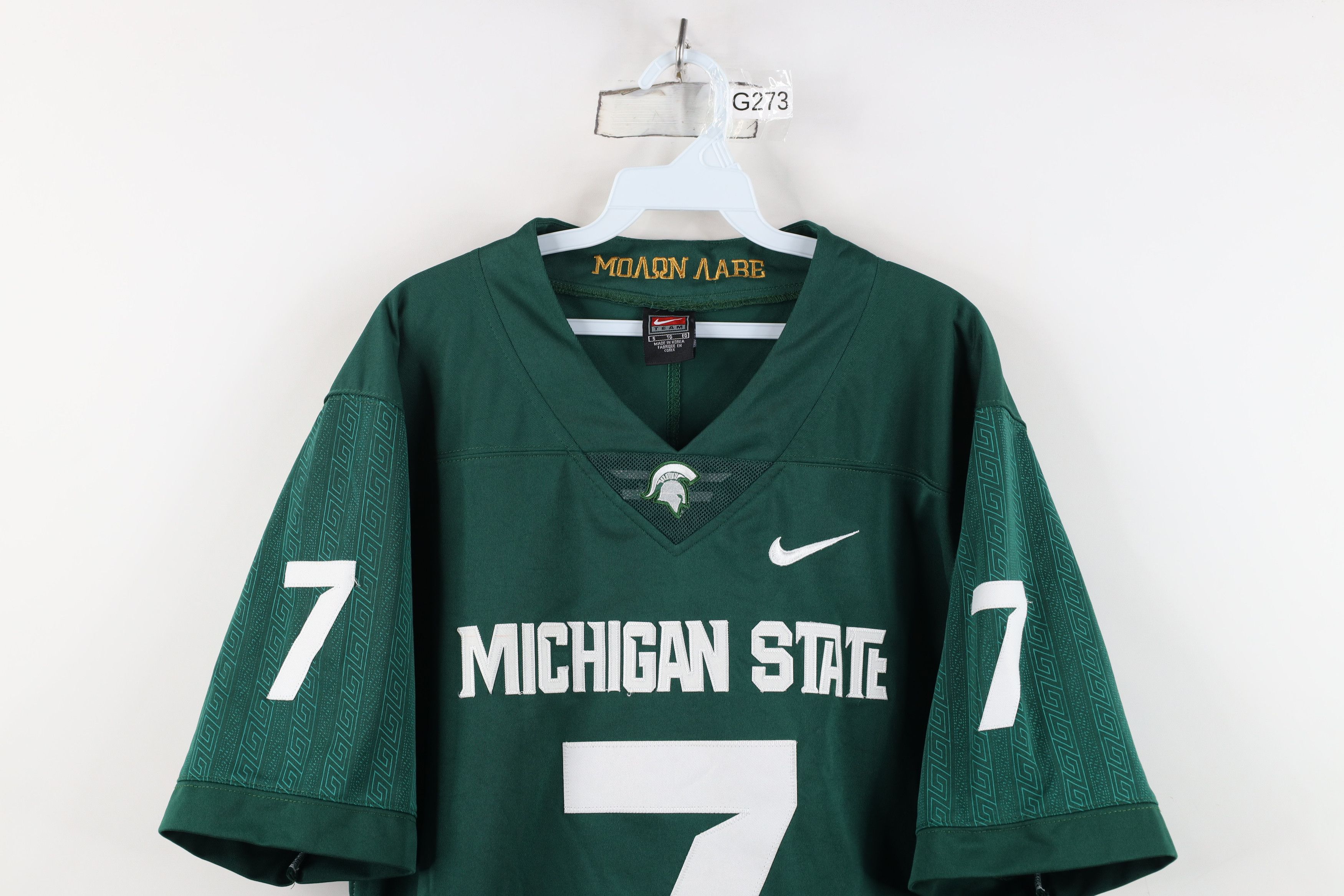 Nike Nike Labe Michigan State University Football Jersey Green #7 Size US S / EU 44-46 / 1 - 2 Thumbnail