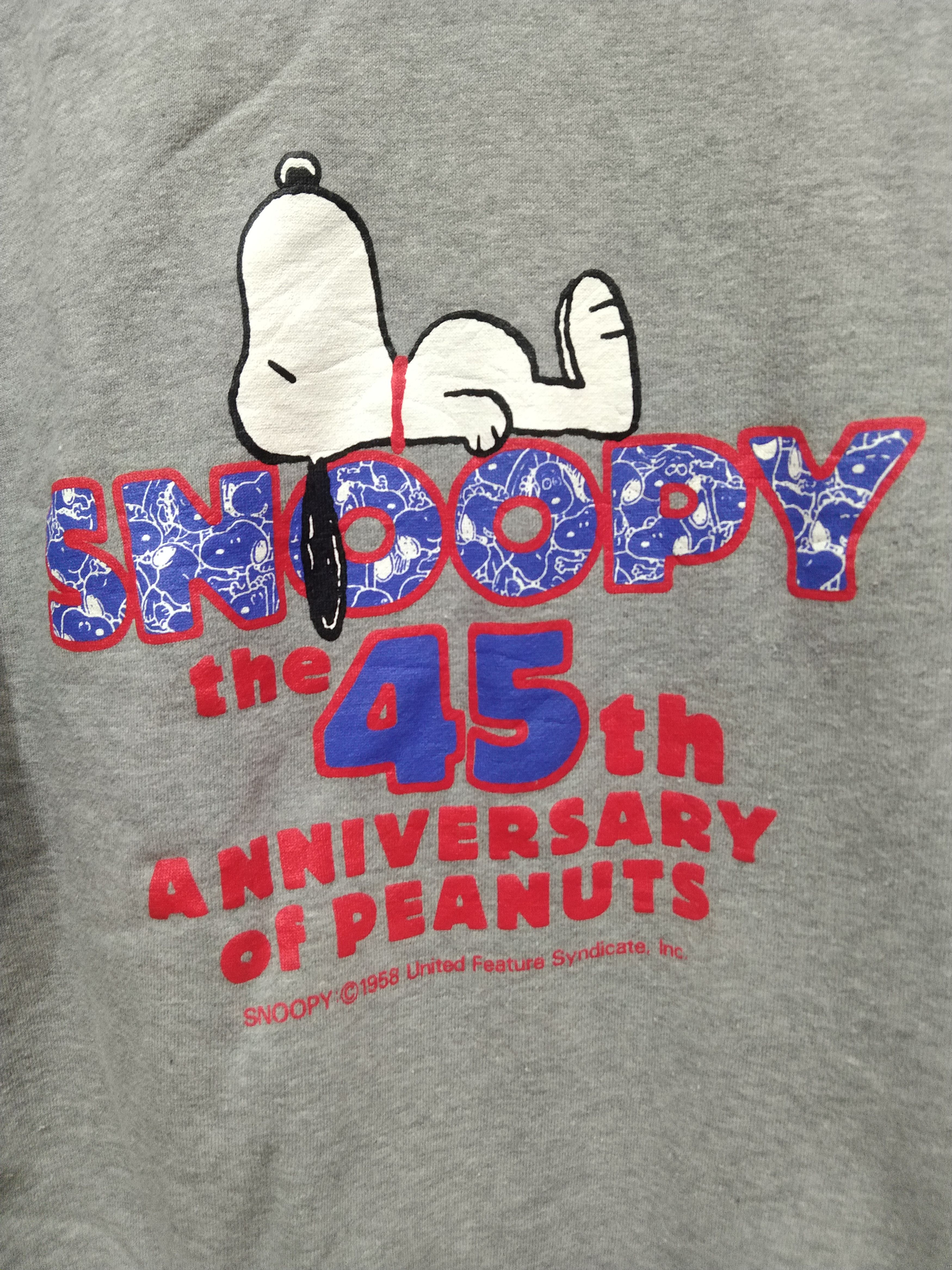 Peanuts × Vintage Vintage Snoopy The 45th Anniversary Of Peanuts Sweatshirt Size US M / EU 48-50 / 2 - 8 Thumbnail