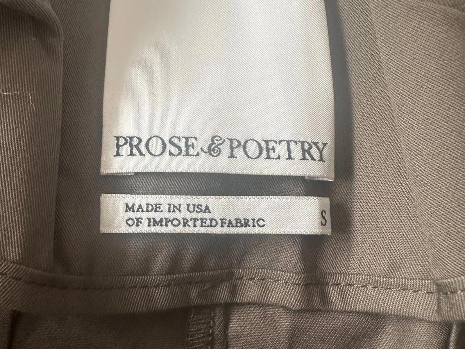 Other Prose & Poetry “Aiden” Wide-Leg Paper-Bag Pants – S - Olive Size 28" / US 6 / IT 42 - 6 Thumbnail