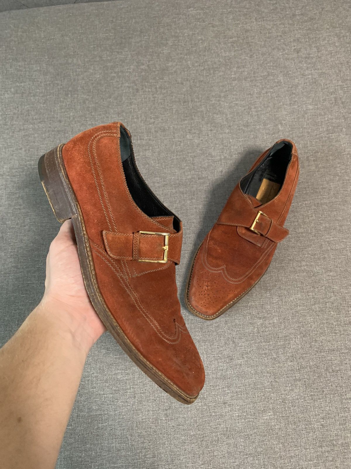 Testoni A. Testoni Suede Formal Shoes Size US 8 / EU 41 - 1 Thumbnail