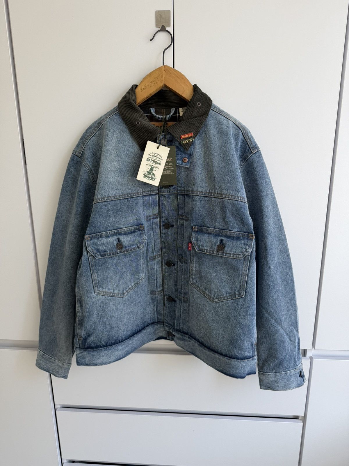 Barbour Barbour x Levi’s Denim Trucker Jacket Men’s Collar XL Size US XL / EU 56 / 4 - 1 Thumbnail
