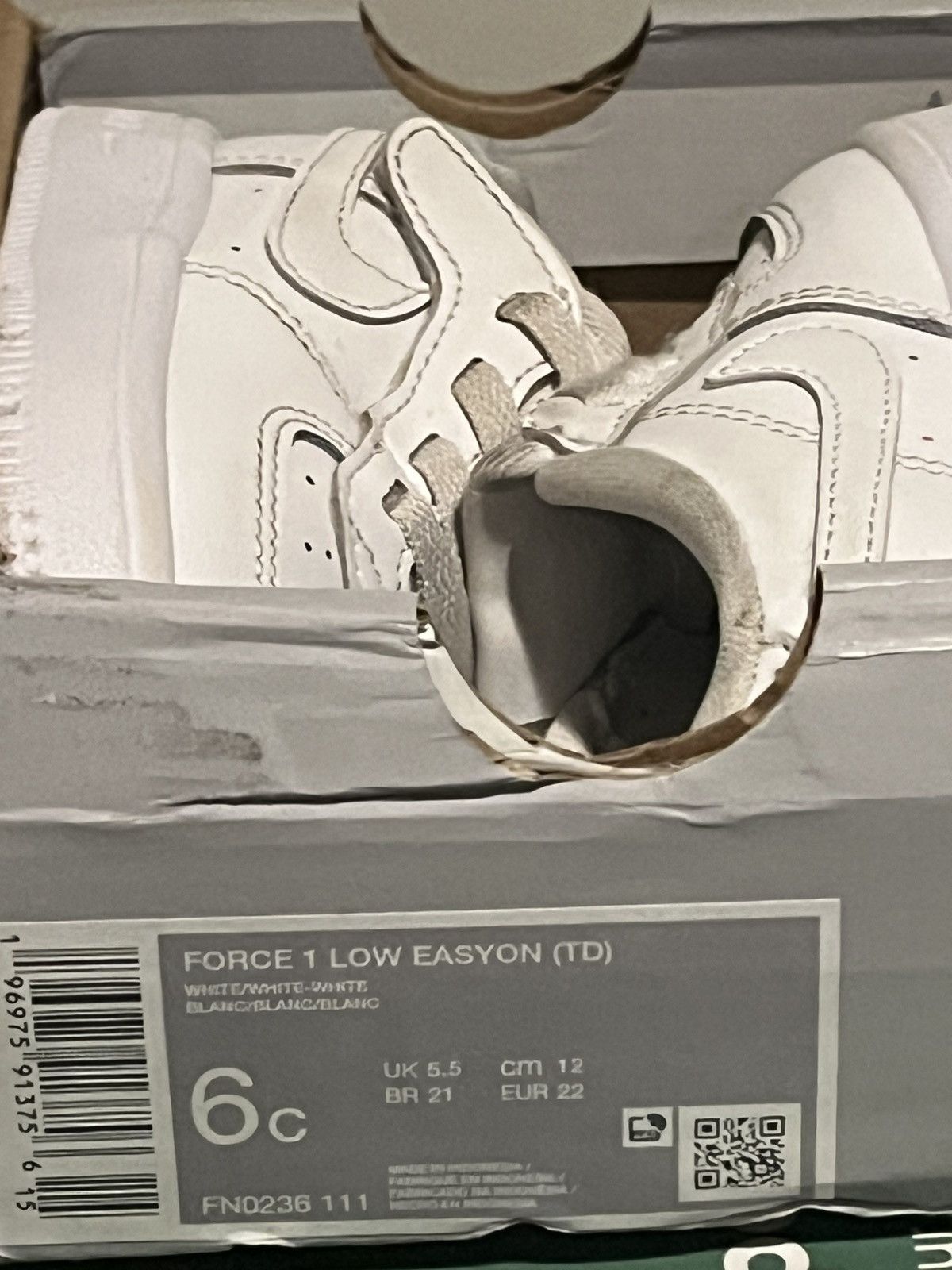 Nike Nike Force 1 Low EasyOn Baby/Toddler Shoes Size US 6 / EU 39 - 6 Thumbnail