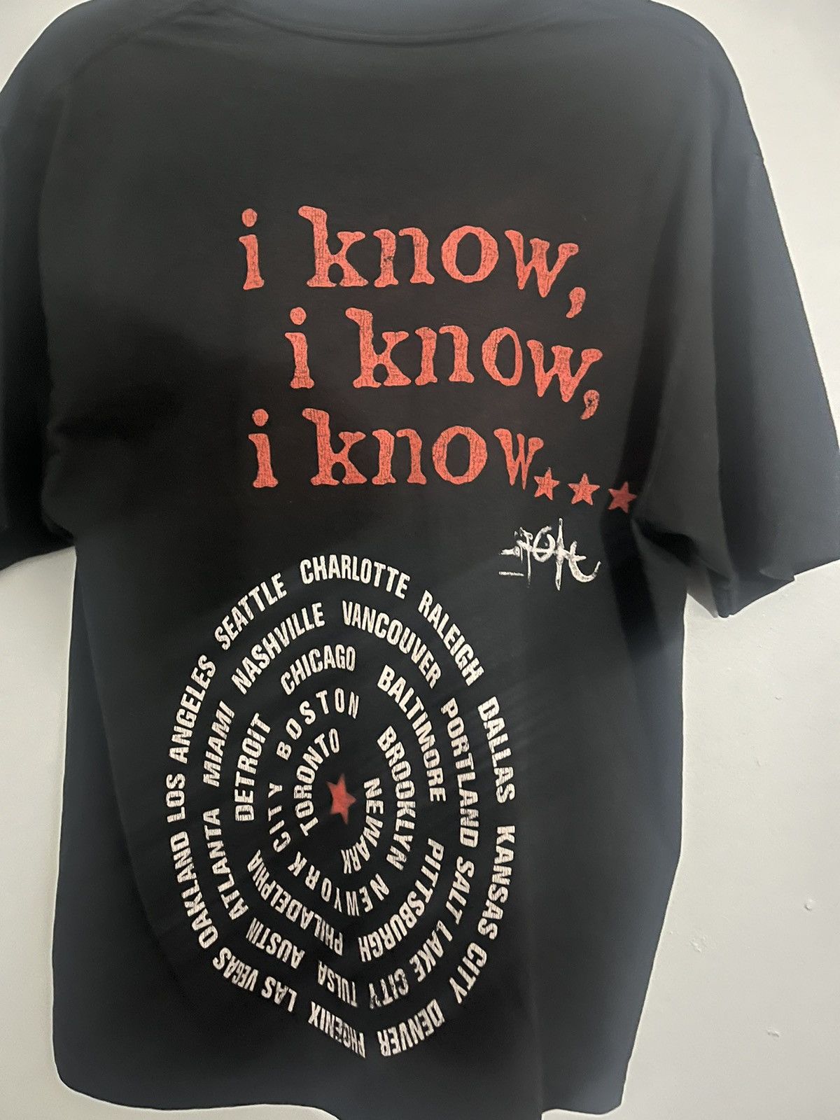 image of Travis Scott Travis Scot I Know Tee in Black, Men's (Size Large)