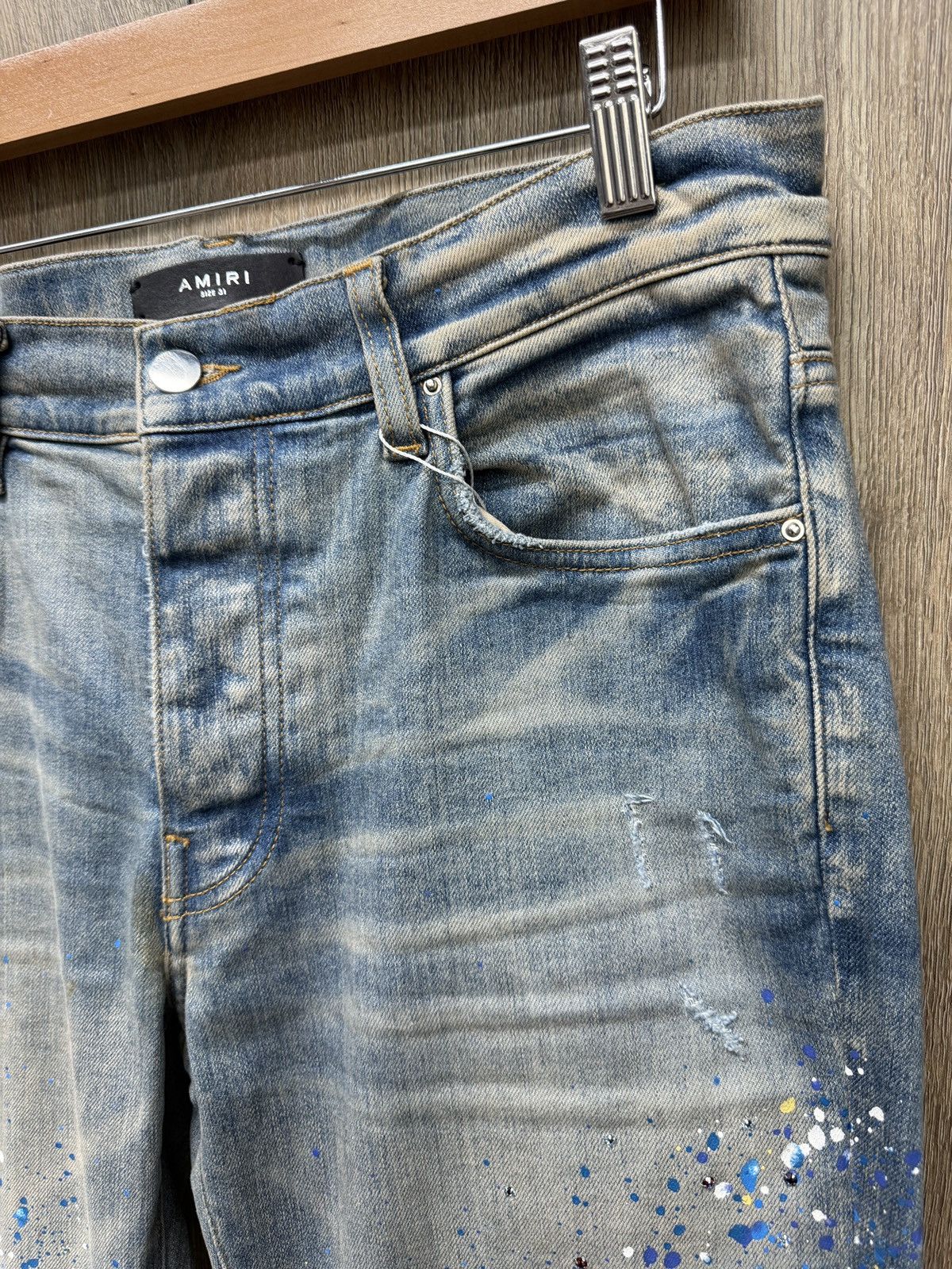 Amiri Mike Amiri Paint Crystals Jeans Size US 31 - 6 Thumbnail