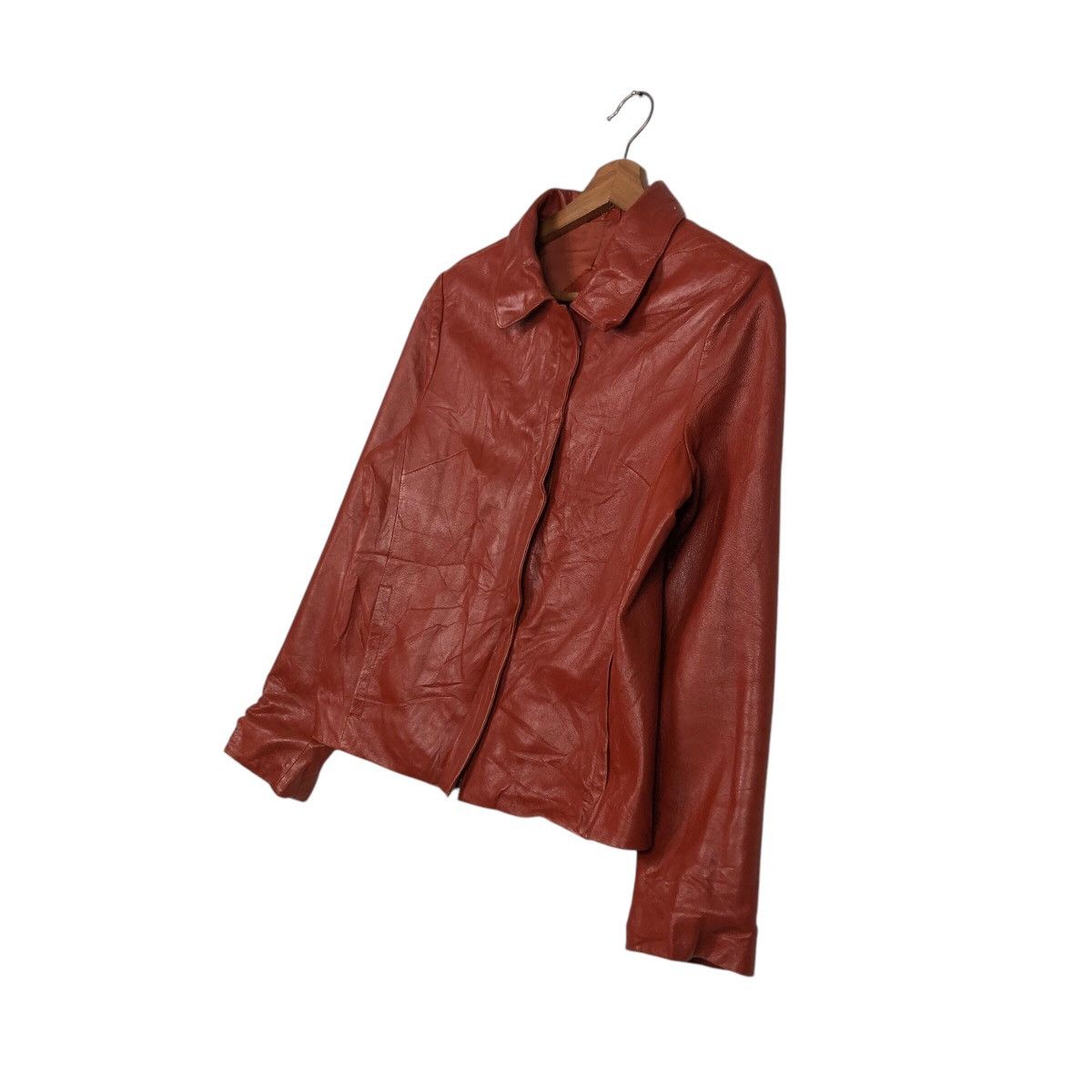 Japanese Brand 📌Vintage Cropped Leather Jacket Zipper Lio Bell IsseyMiyake Size US M / EU 48-50 / 2 - 3 Thumbnail