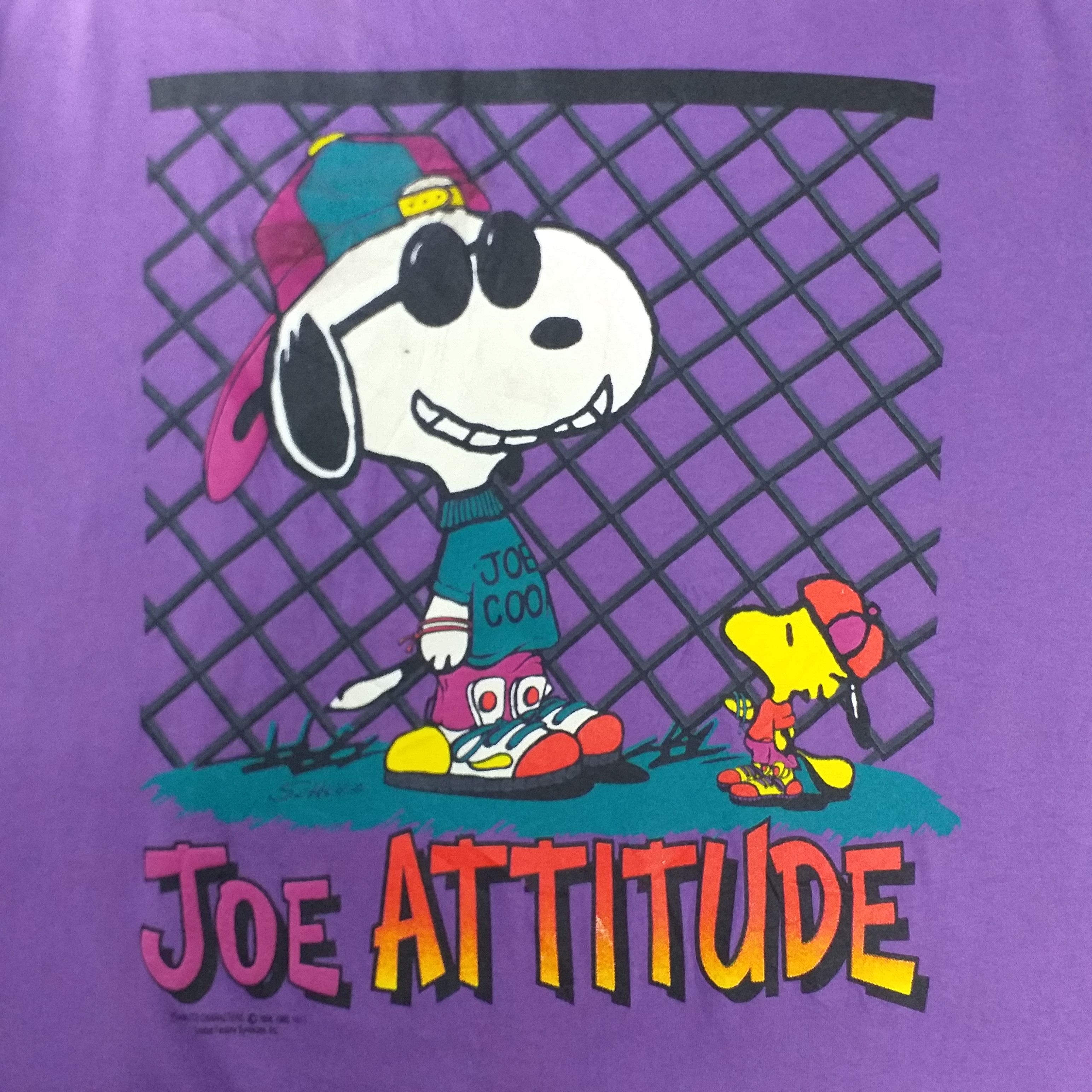 Cartoon Network Vintage Joe Attitude Peanuts Large Tee -E026 Size US L / EU 52-54 / 3 - 3 Thumbnail