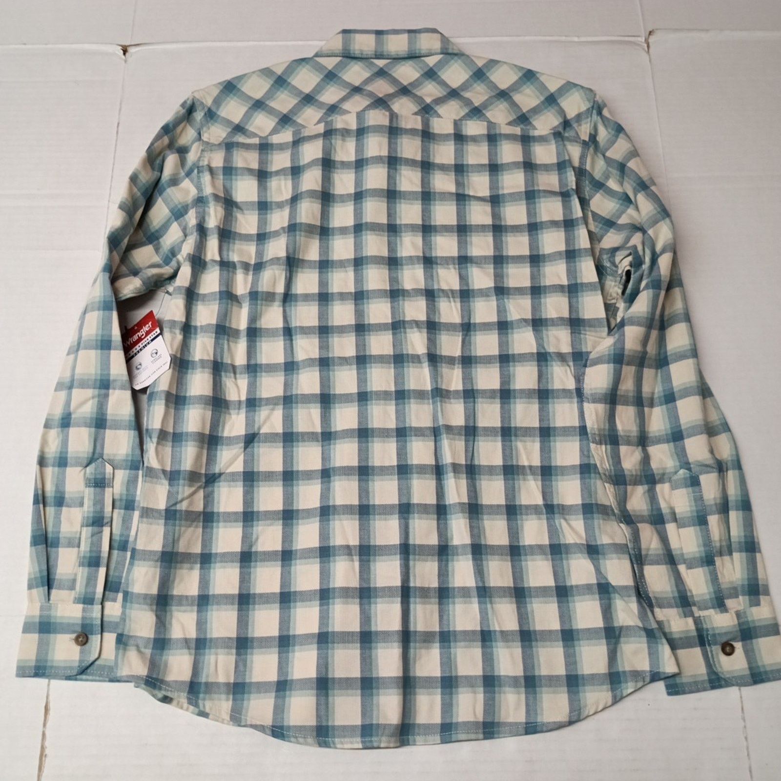 Wrangler Wrangler Cowboy Wash Twill Shirt Men's M Nile Blue Checkered Size US M / EU 48-50 / 2 - 8 Thumbnail
