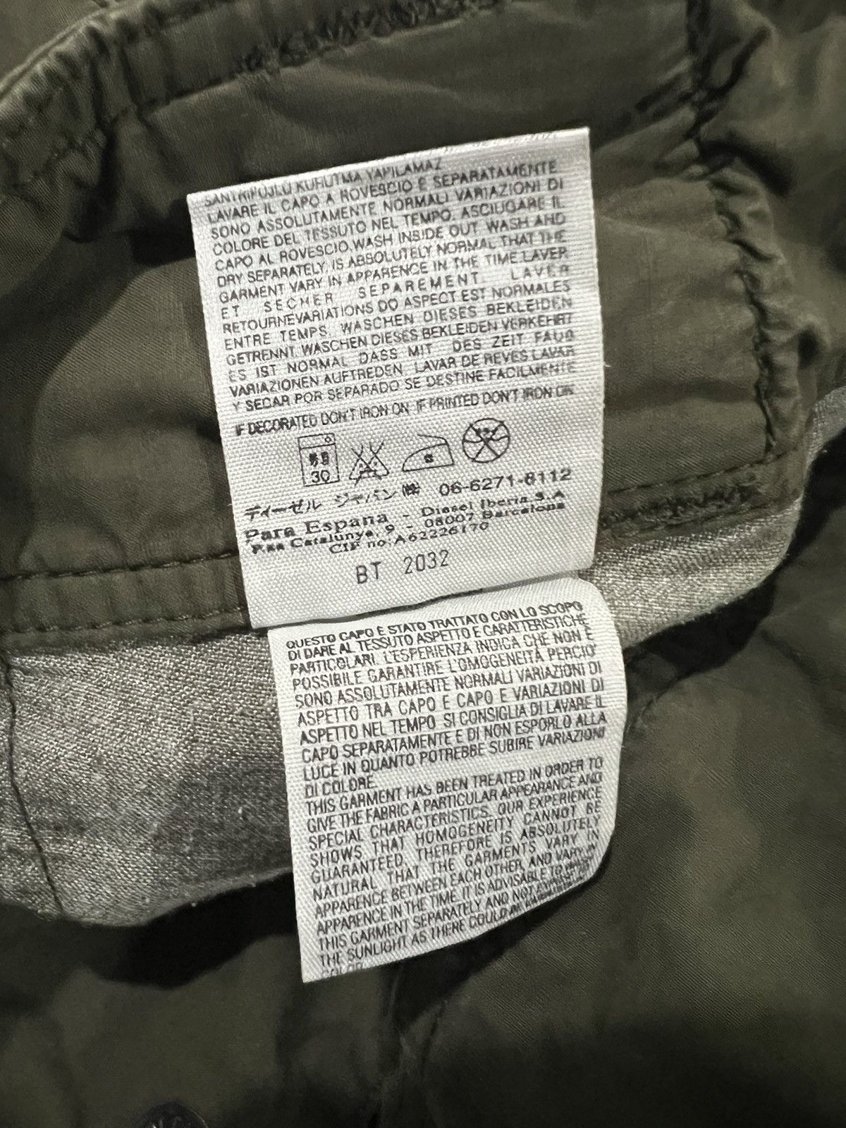 Diesel × Diesel Black Gold Diesel 🇮🇹 Super Baggy Wide Leg Flare Parachute Military Pants Size US 32 / EU 48 - 11 Thumbnail