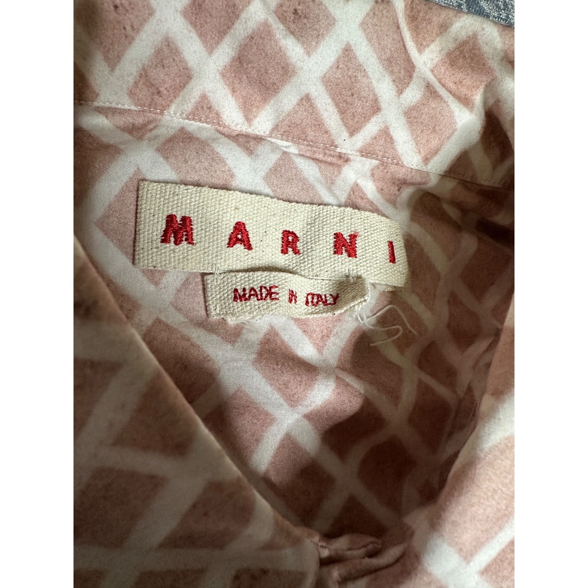 Marni Marni Printed Logo Cotton-poplin Shirt Pink Size US XL / EU 56 / 4 - 4 Thumbnail
